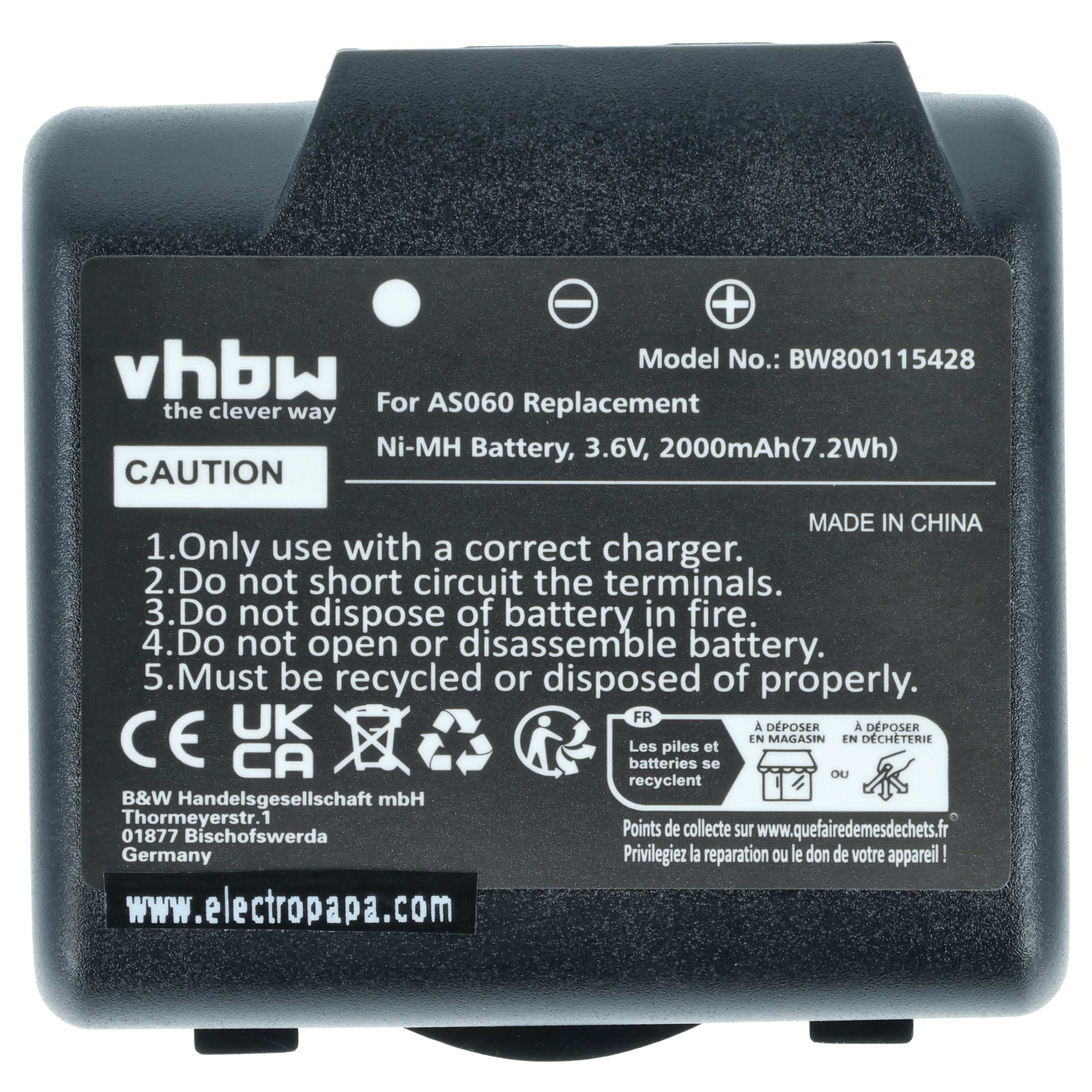 Batería (5 ud) reemplaza IMET AS060, AS083 sistema control - 2000mAh 3,6V NiMH