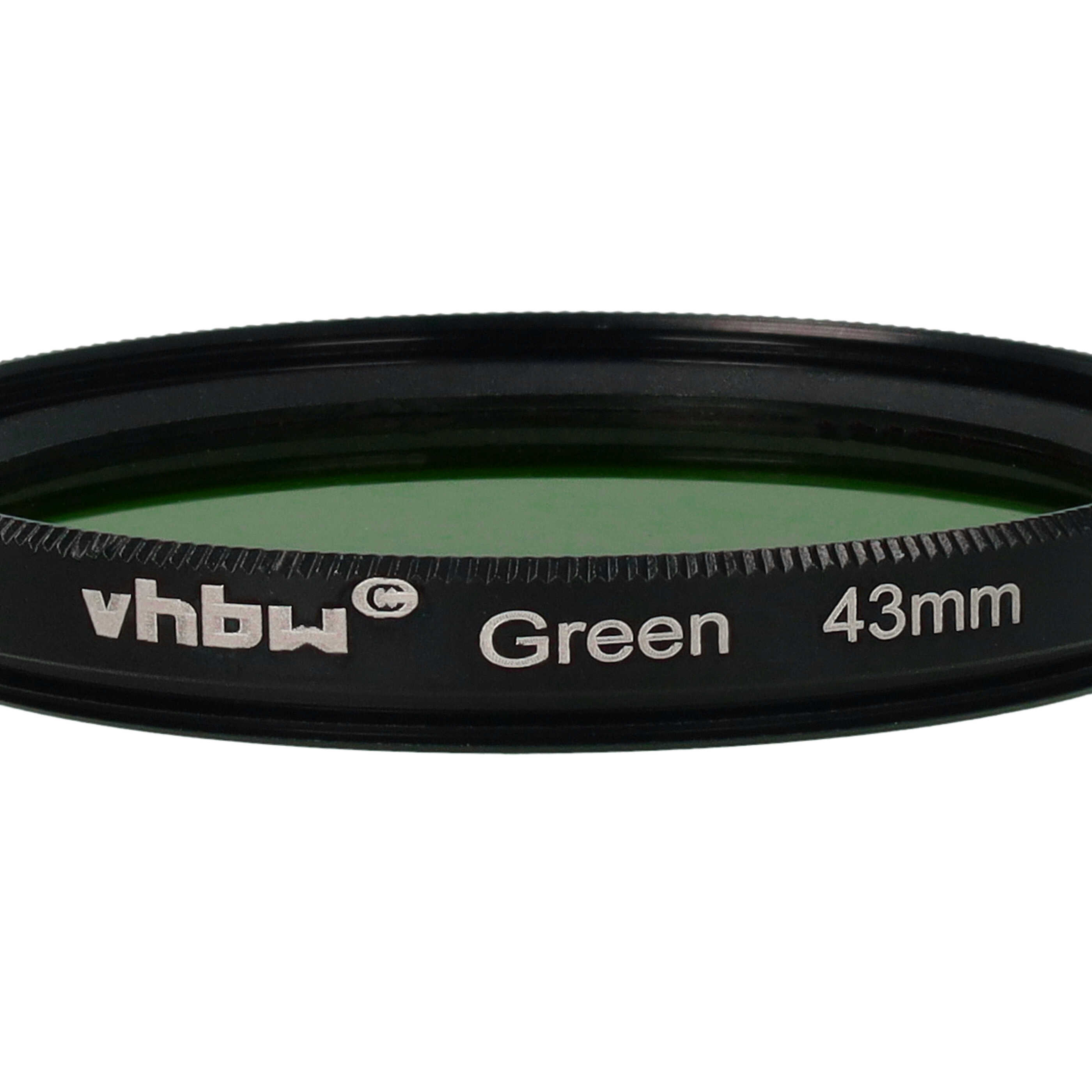 Filtr fotograficzny na obiektywy z gwintem 43 mm - filtr zielony