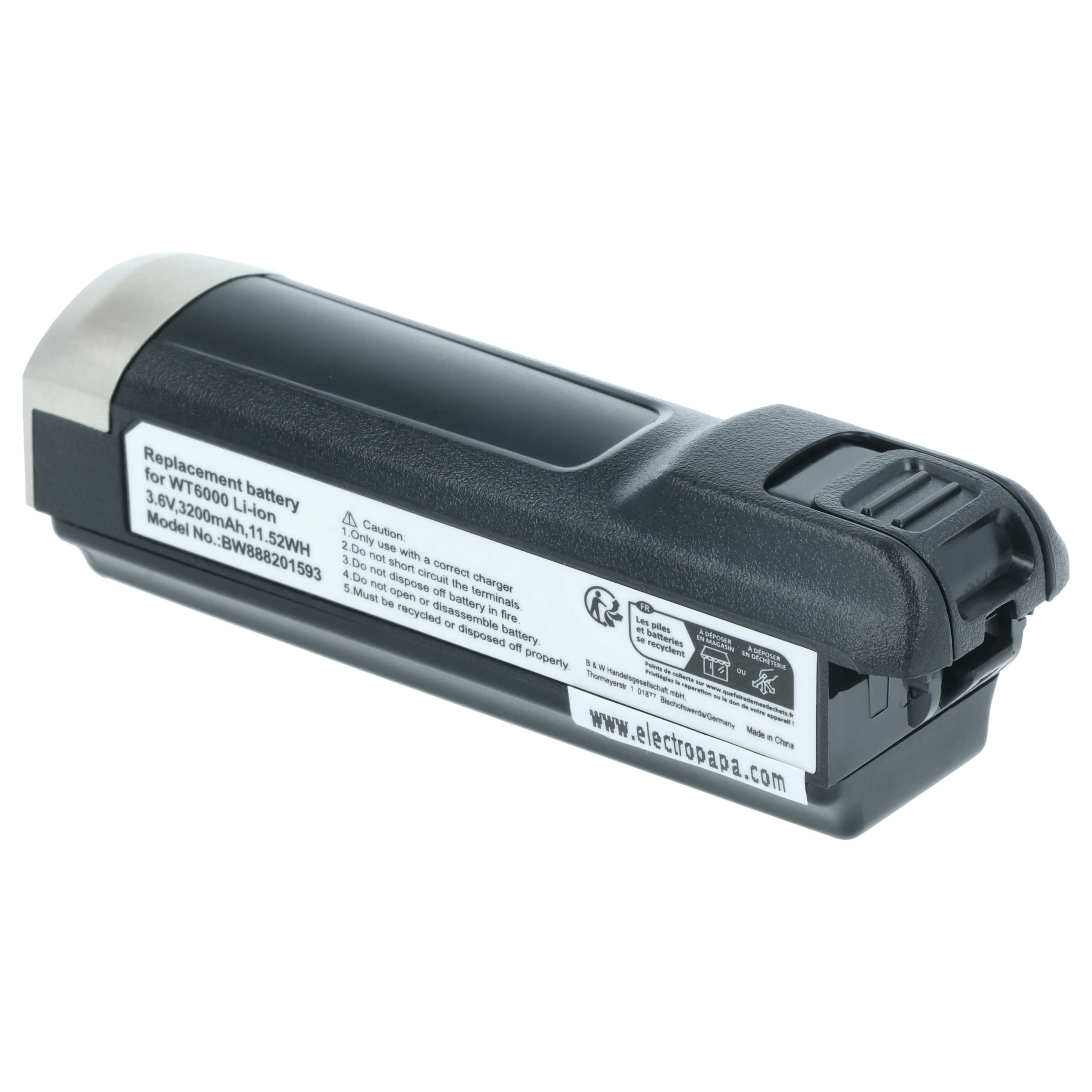 2x Batteria sostituisce Zebra BTRY-NWTRS-50MA-01 per barcode scanner Zebra - 3200mAh 3,6V Li-Ion
