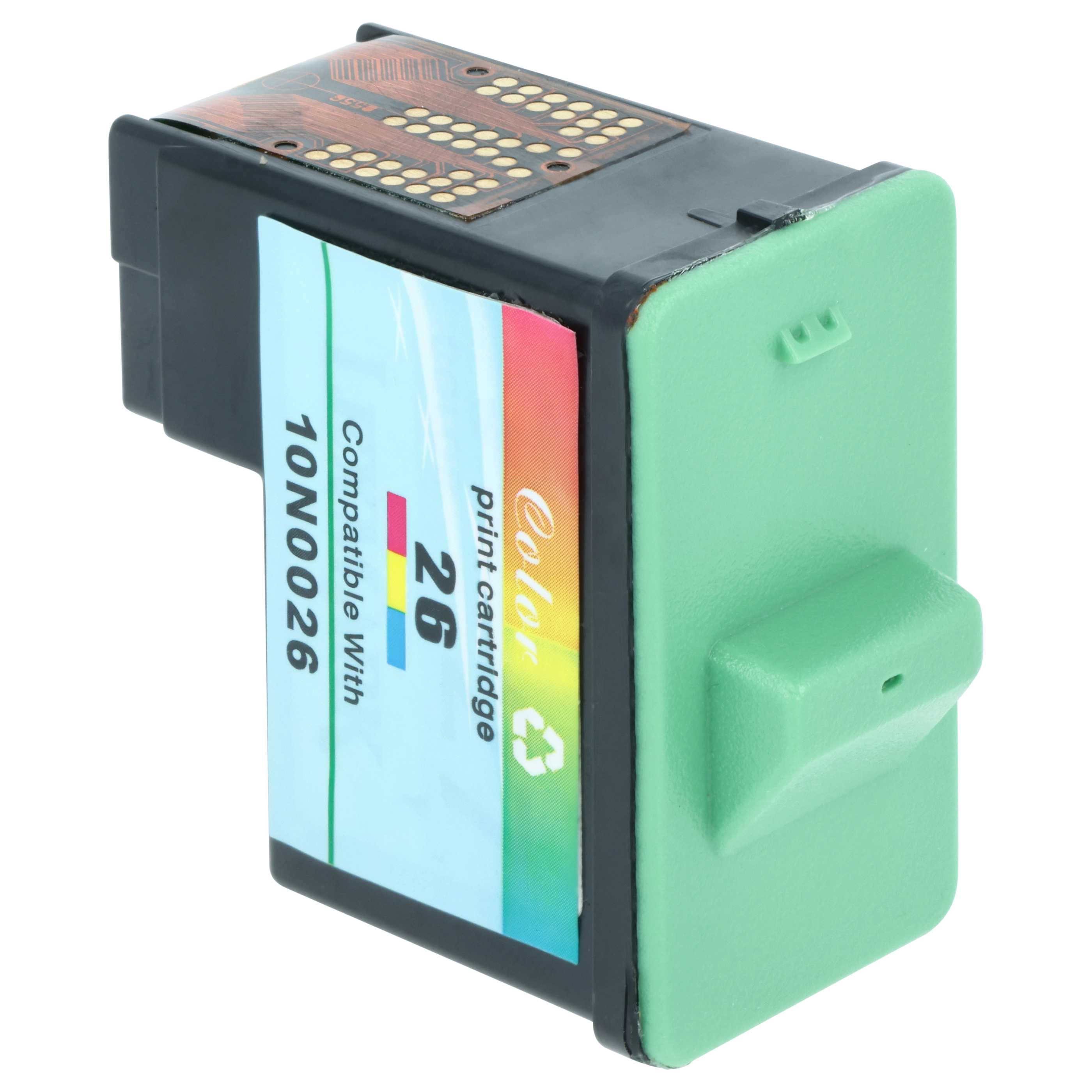 Cartuccia inchiostro sostituisce Lexmark 10N0026 per stampante - ciano/magenta/giallo, rigenerata 12 ml