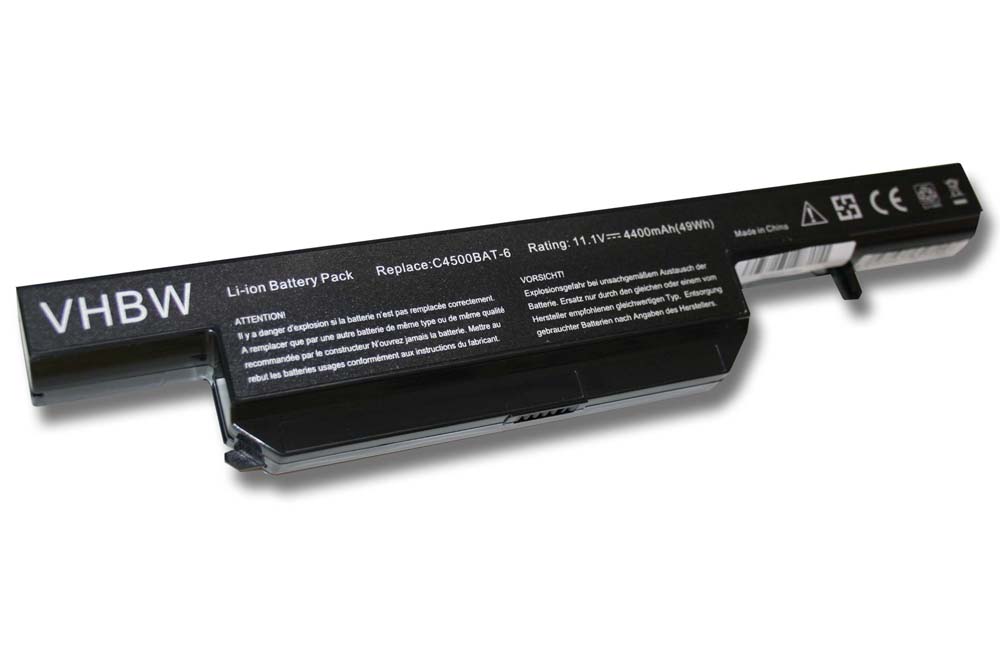 Batteria sostituisce C4500BAT6, C4500BAT-6 per notebook Gigabyte - 4400mAh 11,1V Li-Ion nero