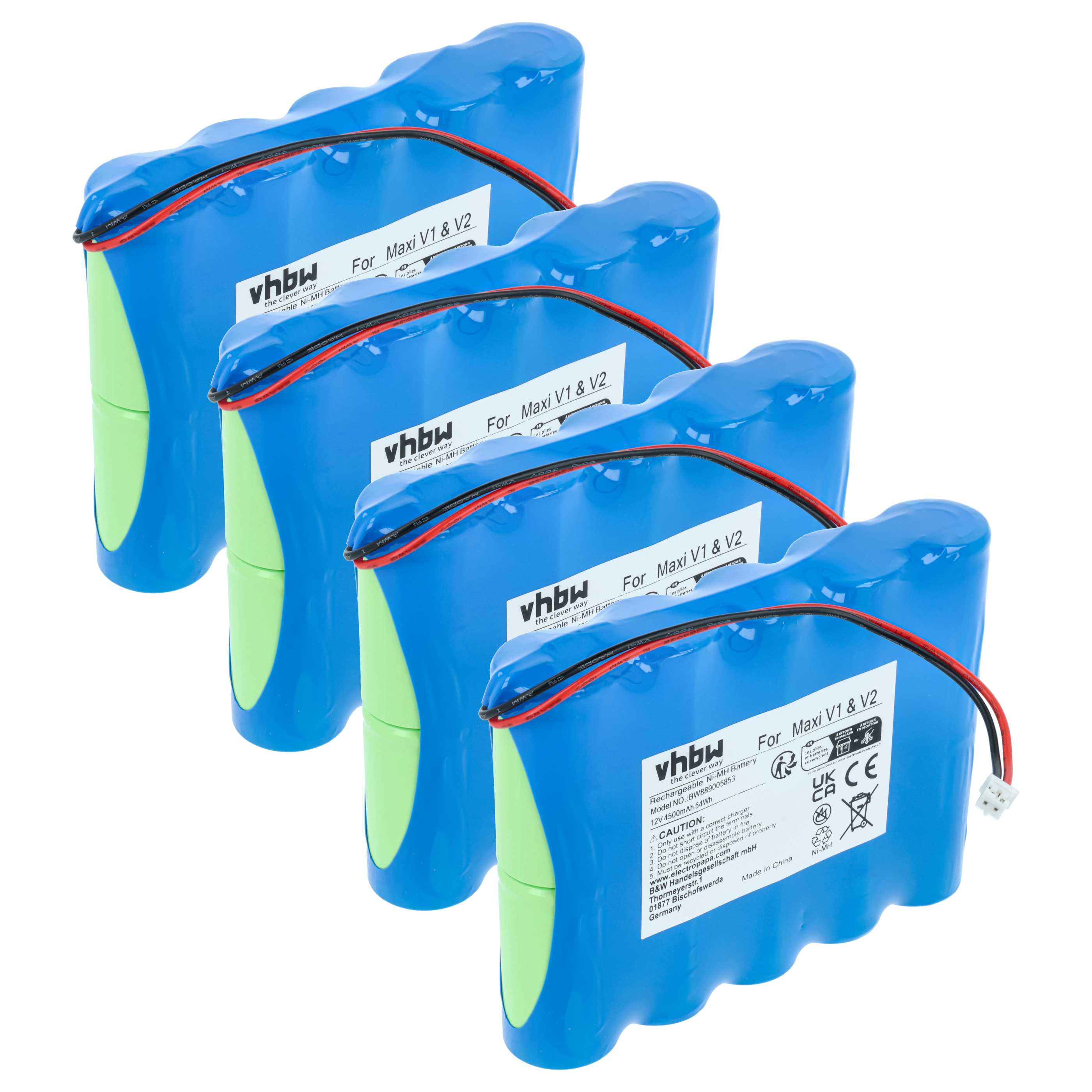 4x Akumulator do lampy LED ApeLight Maxi - 4,5 Ah 12 V NiMH