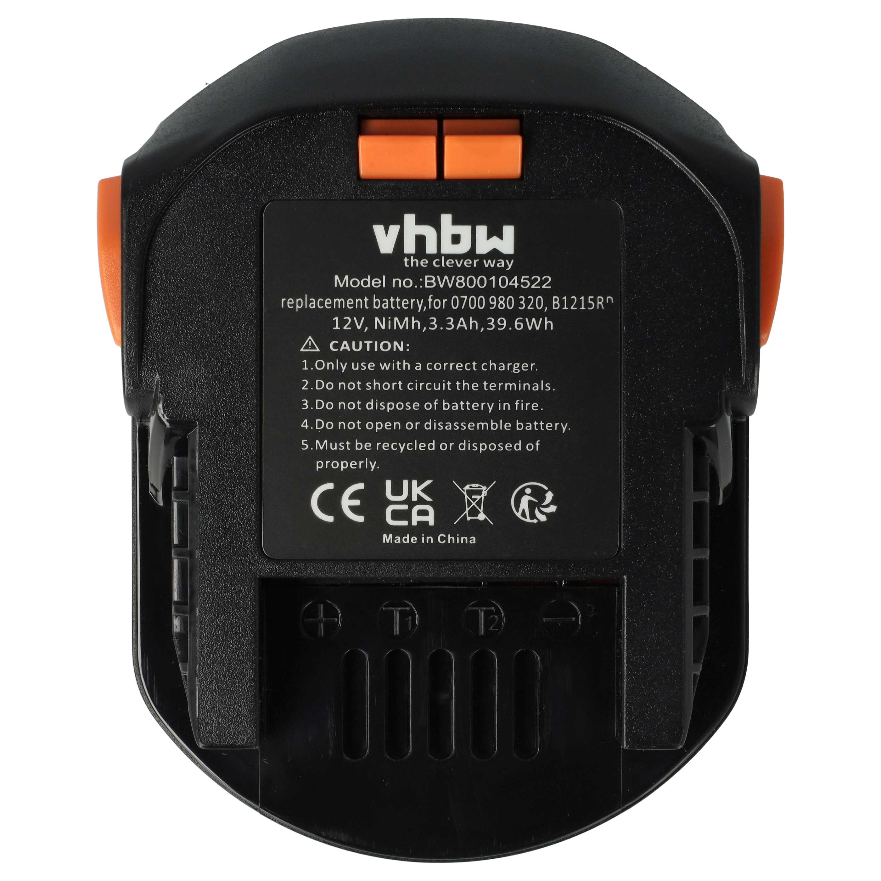 Batterie remplace AEG 0700 980 320, M1230R, B1220R, B1215R outil électrique AEG - 3,3Ah 12V NiMH