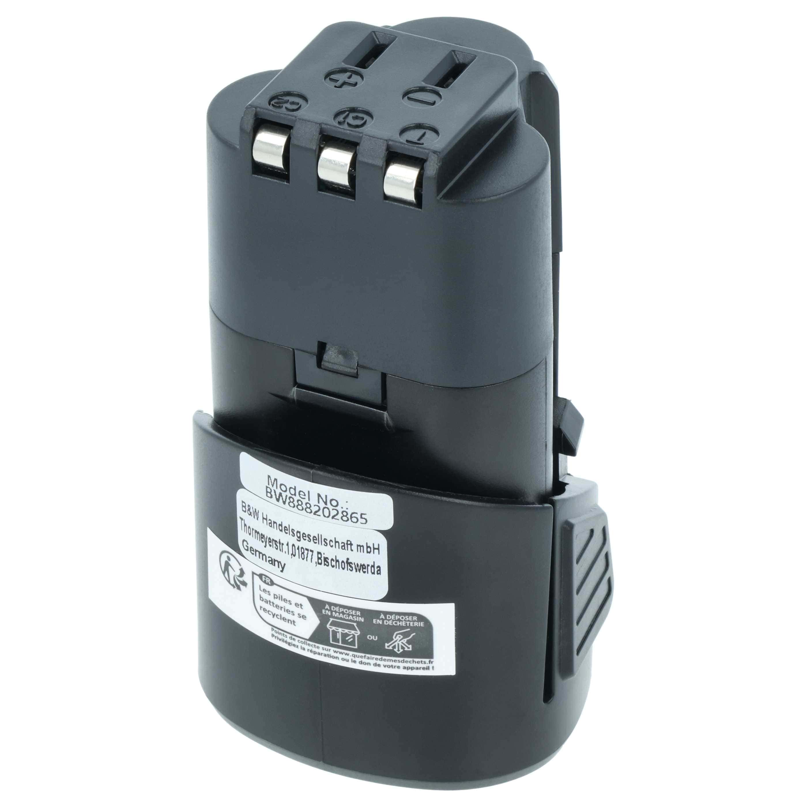 Battery suitable for Kress 108 ALS 2.0 Sst L Electric Power Tool - 2000 mAh, 10.8 V, Li-Ion