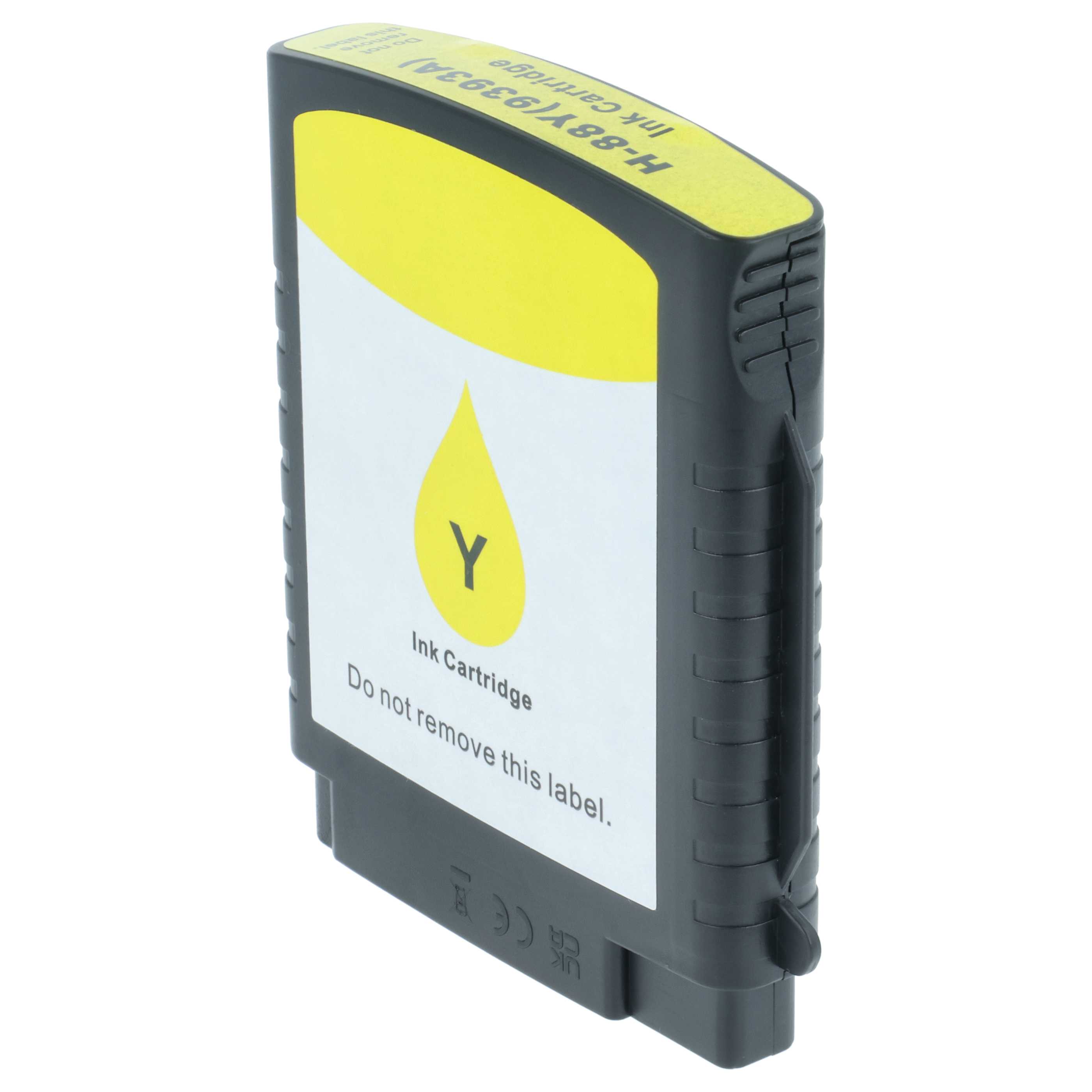 Ink Cartridge Suitable for Officejet Pro HP Printer - Yellow 28 ml + Chip