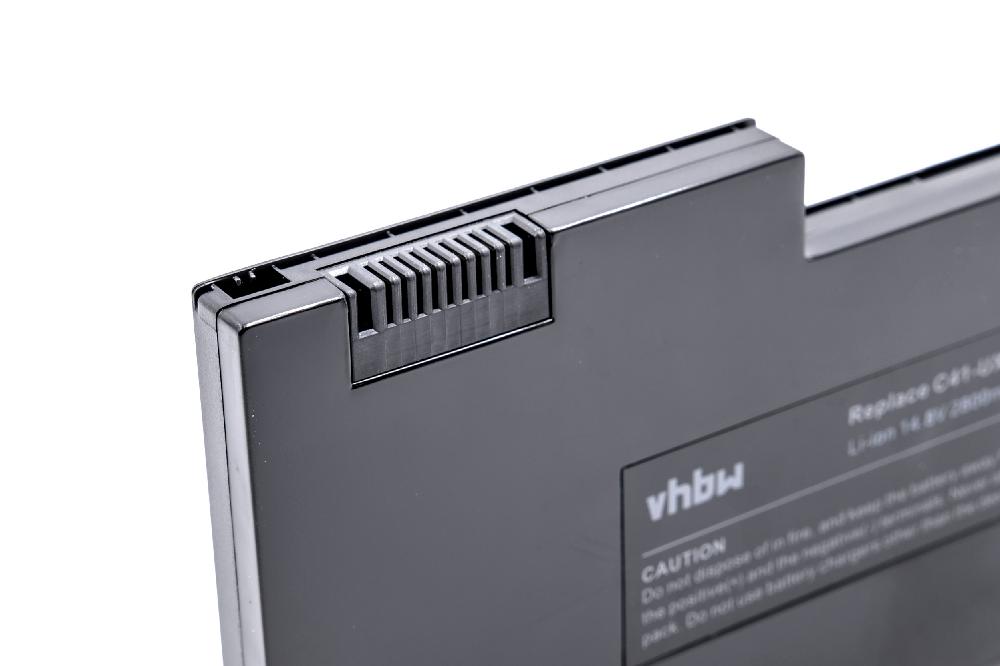 Batería reemplaza Asus C41-UX50, P0AC001 para notebook Asus - 2800 mAh 14,8 V Li-Ion negro