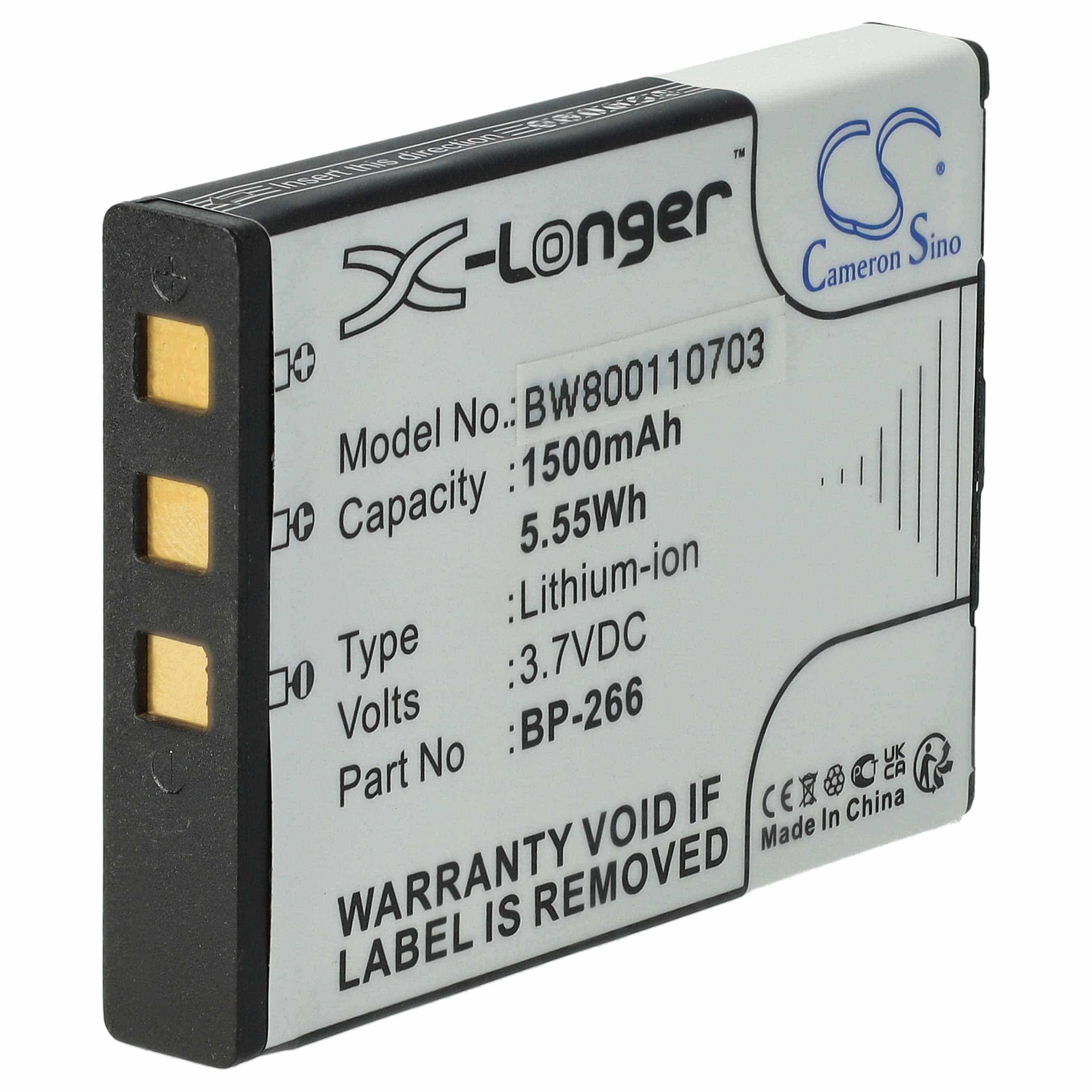 Radio Battery replaces Icom BP-266 - 1500 mAh 3.7 V Li-Ion
