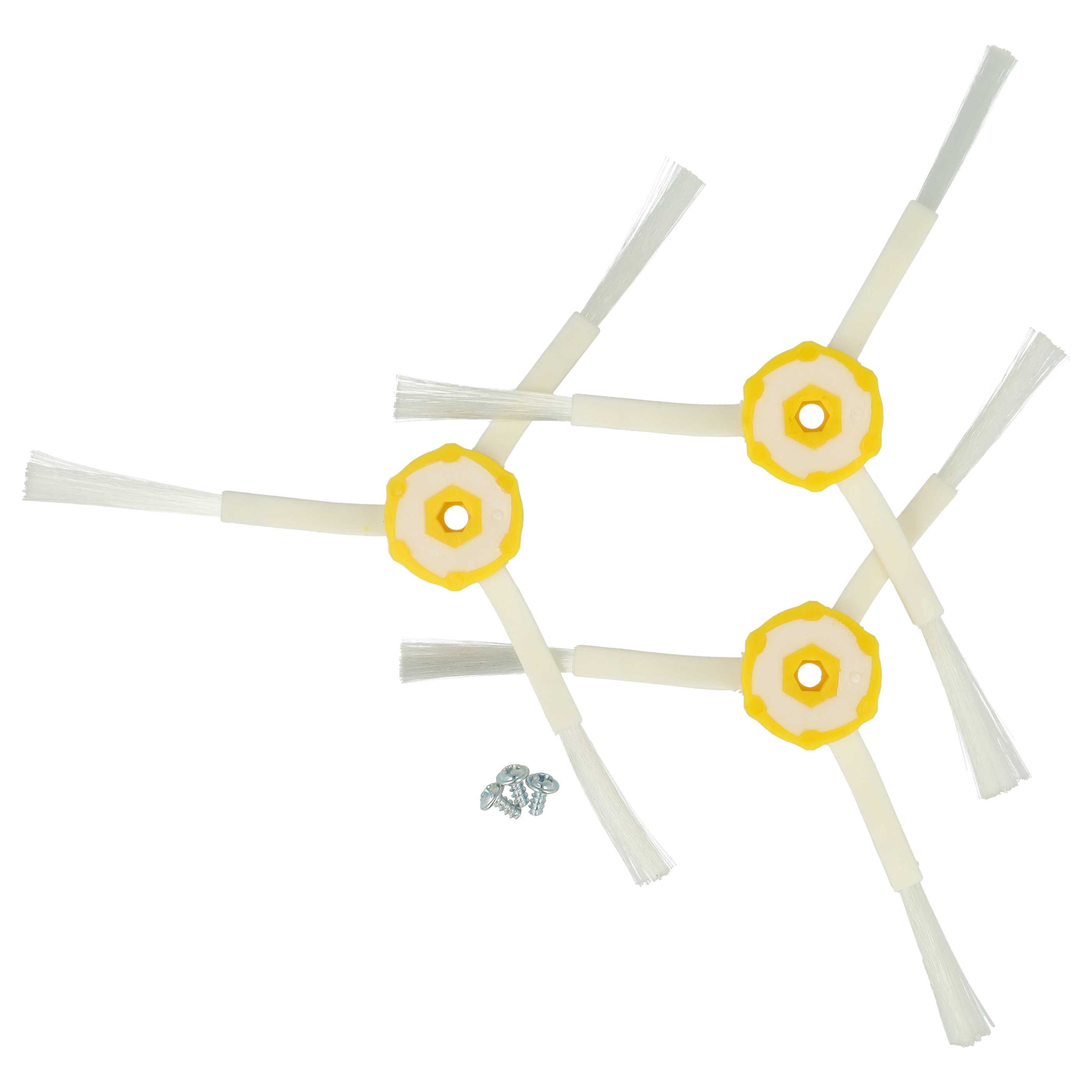 6x Side Brush suitable for iRobot Roomba 866, 886, 900, 980 Robot Vacuum Cleaner - 3-armed, white