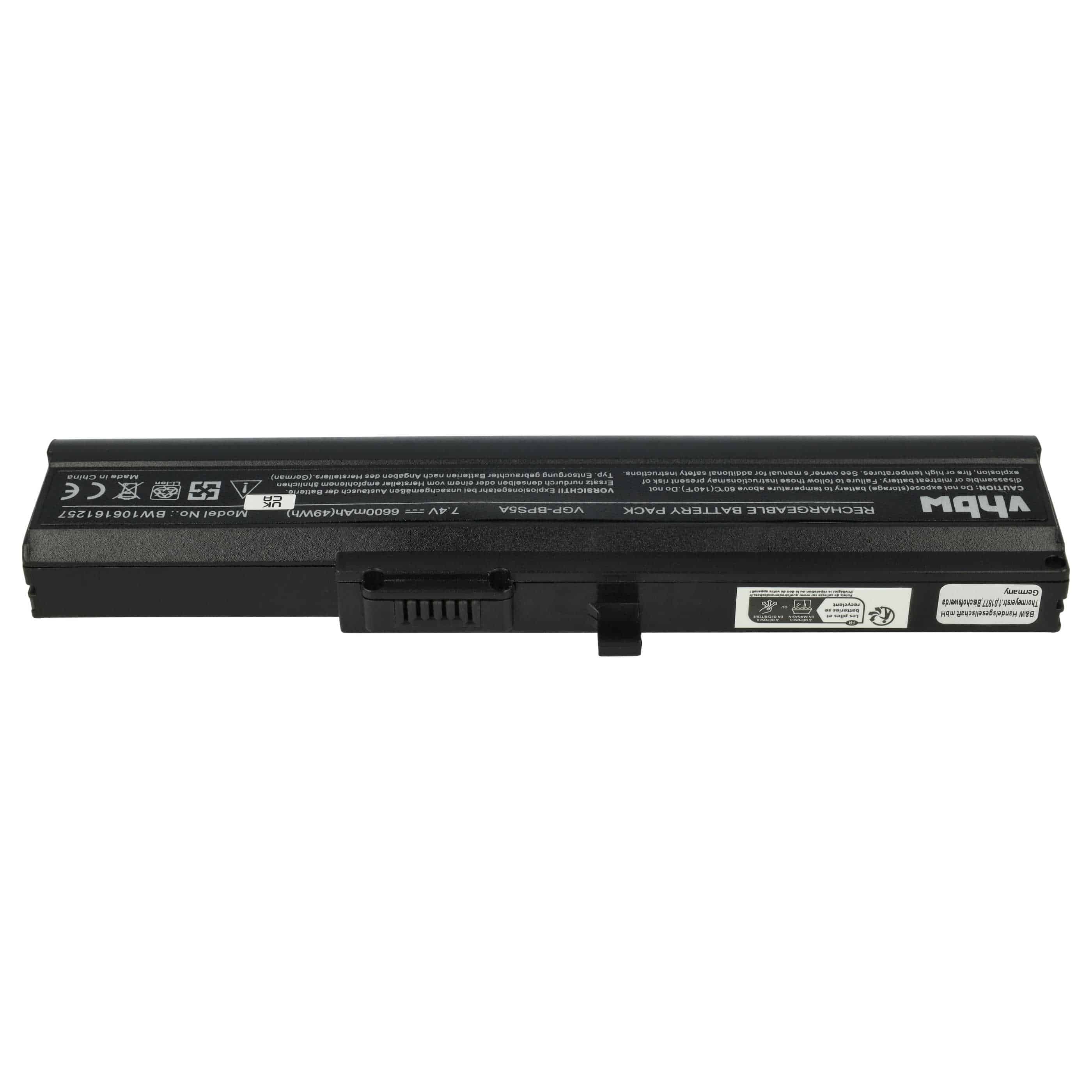 Akumulator do laptopa zamiennik Sony VGP-BPS5, VGP-BPL5, VGP-BPL5A, VGP-BPS5A - 6600 mAh 7,4 V Li-Ion, czarny
