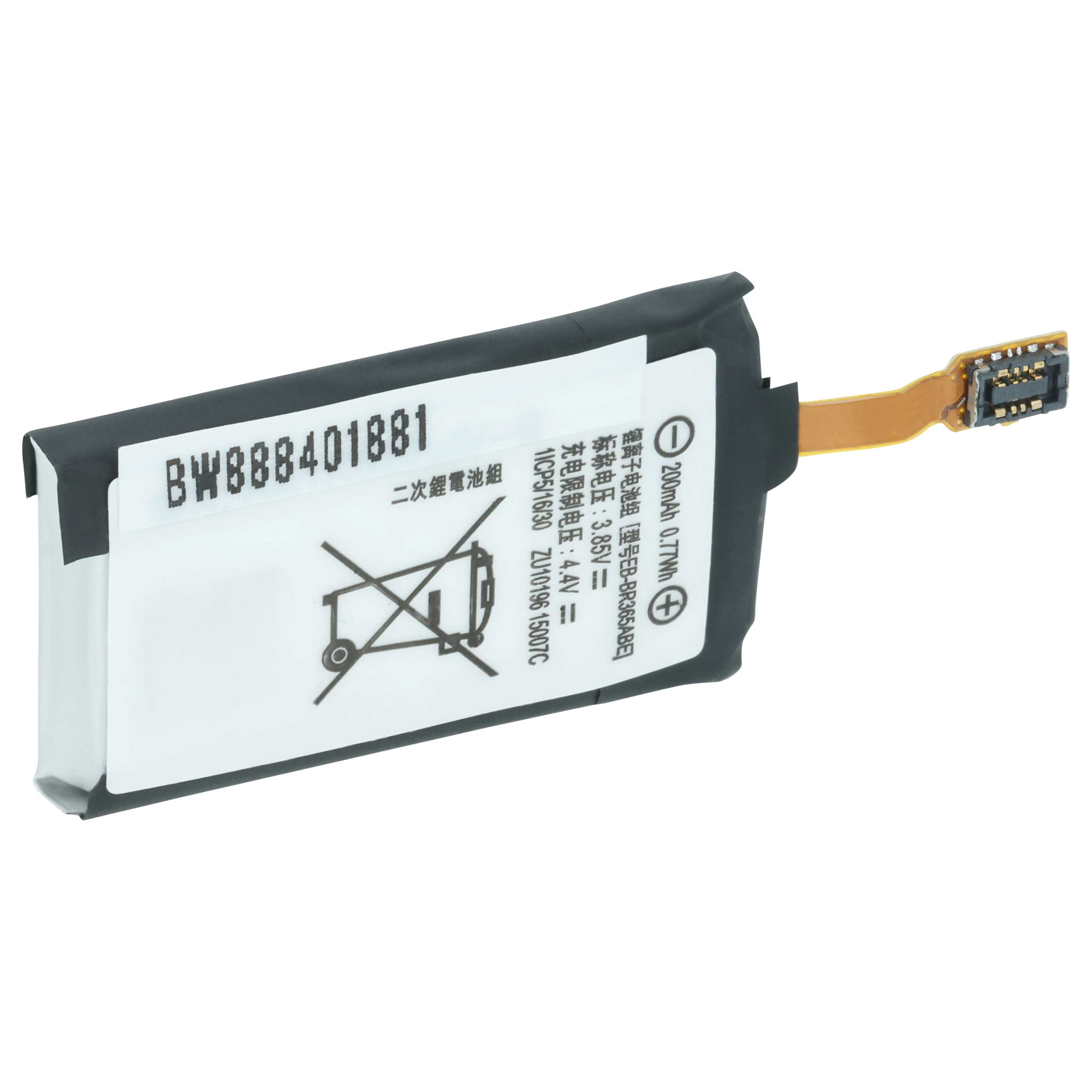 Smartwatch Battery replaces Samsung GH43-04770A, EB-BR365ABE - 200 mAh 3.85 V Li-polymer