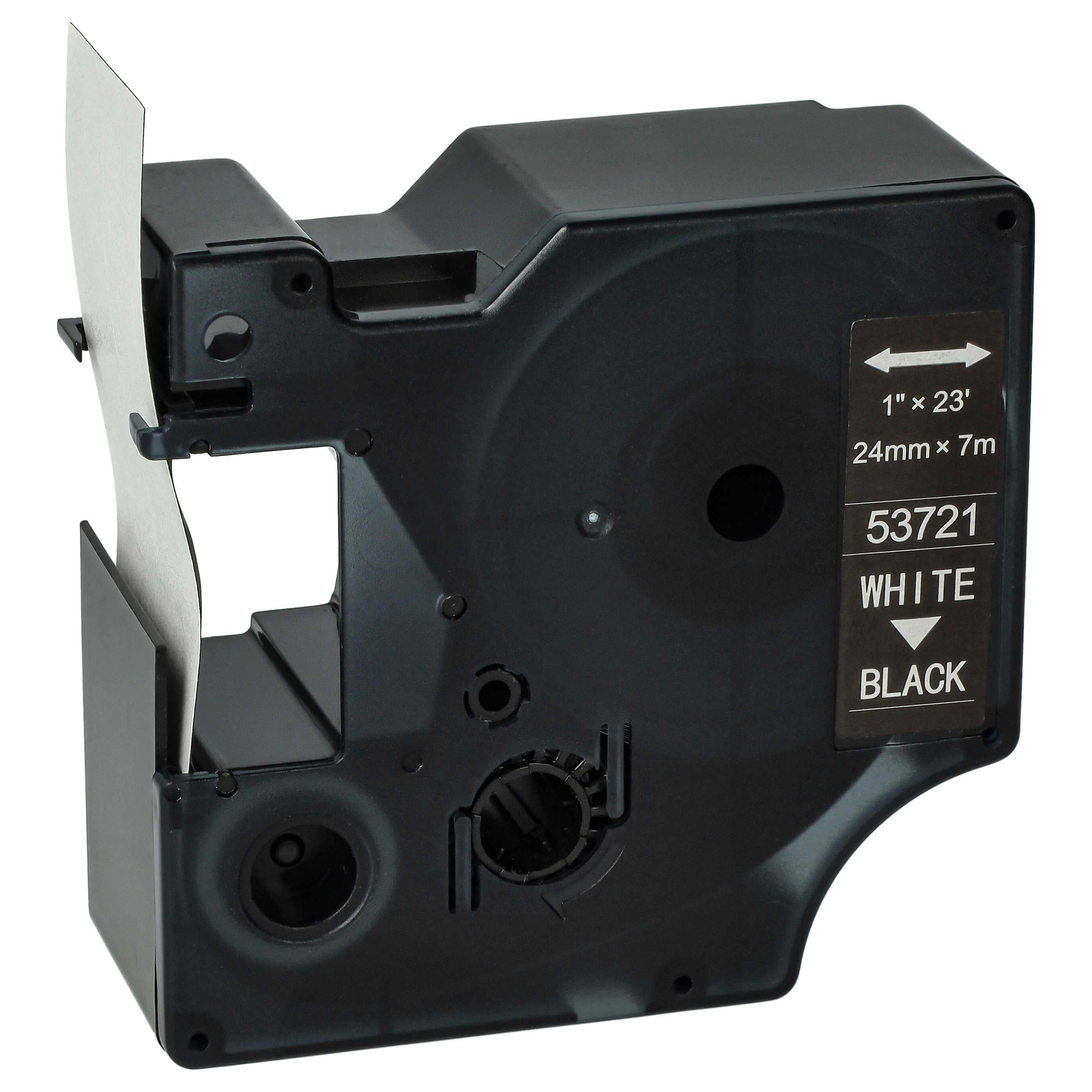 Label Tape replaces Dymo D1, 53721 - 24 mm White to Black