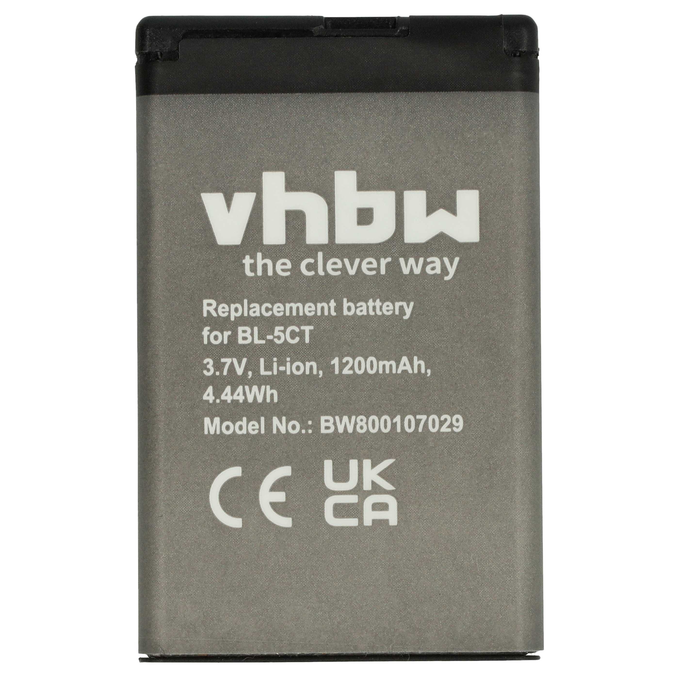 Akumulator do telefonu smartfona zamiennik Nokia BL-5CT - 1200 mAh 3,7 V Li-Ion