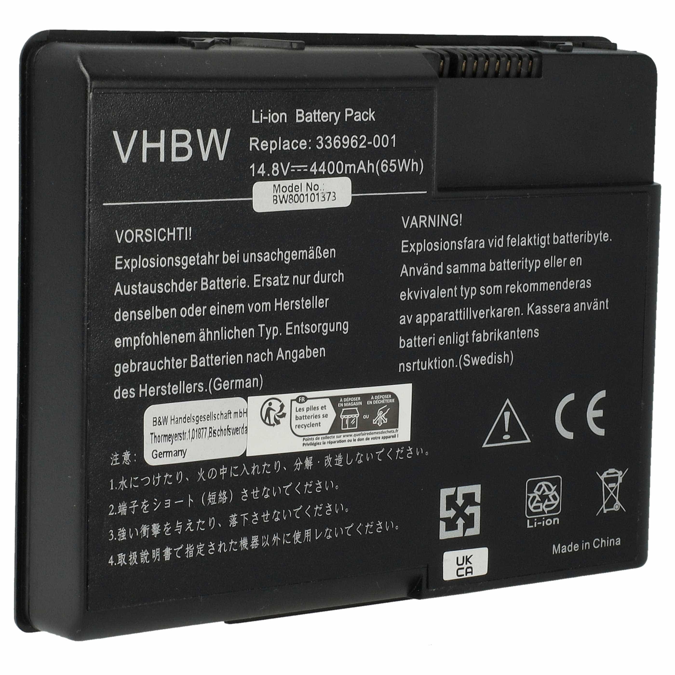 Akumulator do laptopa zamiennik HP 337607-002, 337607-001, 336962-001, PP2080 - 4400 mAh 14,8 V Li-Ion