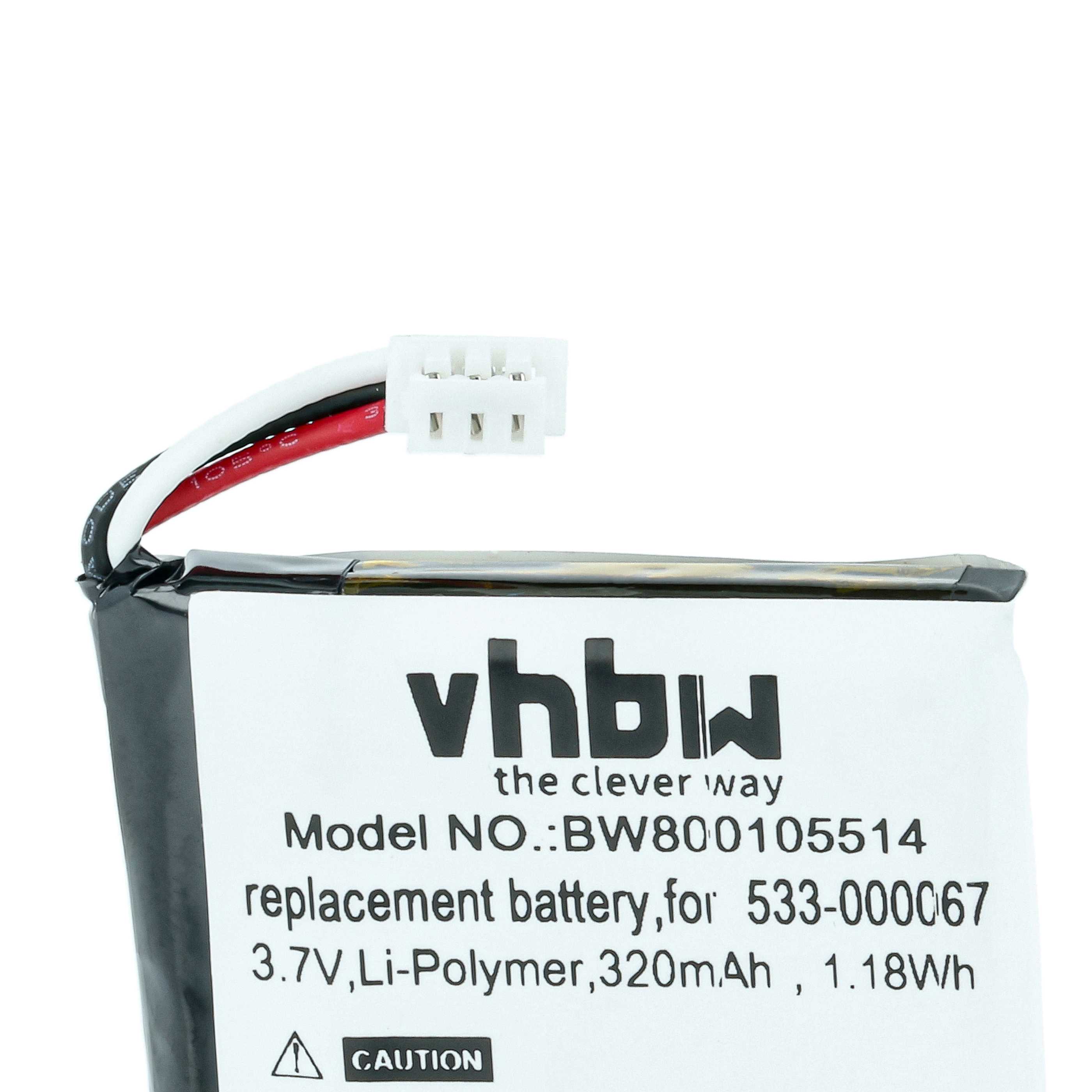 Batteria sostituisce Logitech L/N: 1109, AHB472625PST, 533-000067 per auricolari cuffie - 230mAh 3,7V Li-Poly