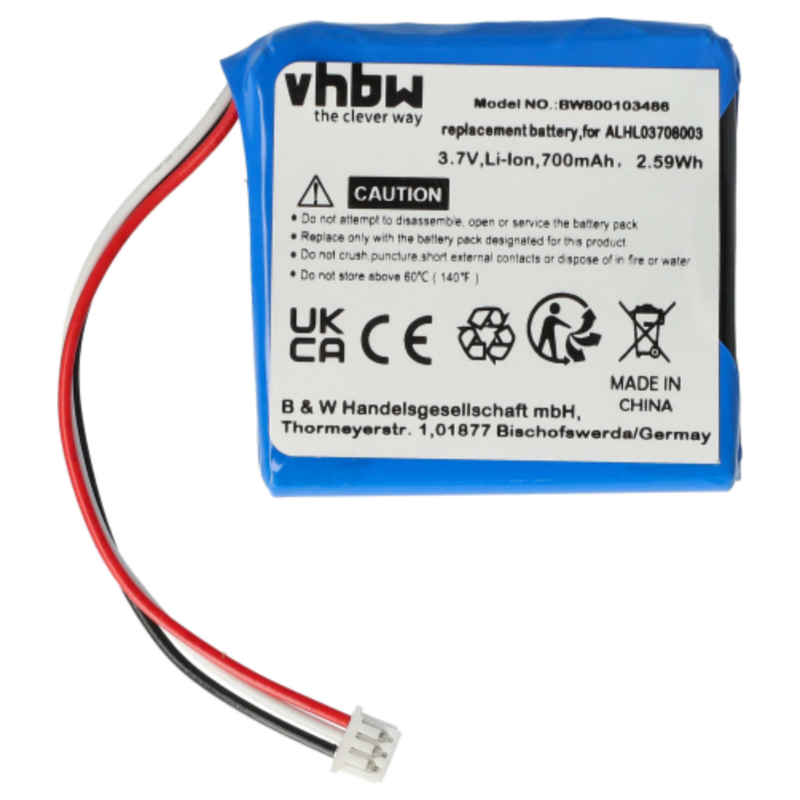 Akumulator do nawigacji GPS zamiennik TomTom ALHL03708003 - 700 mAh 3,7 V Li-Ion
