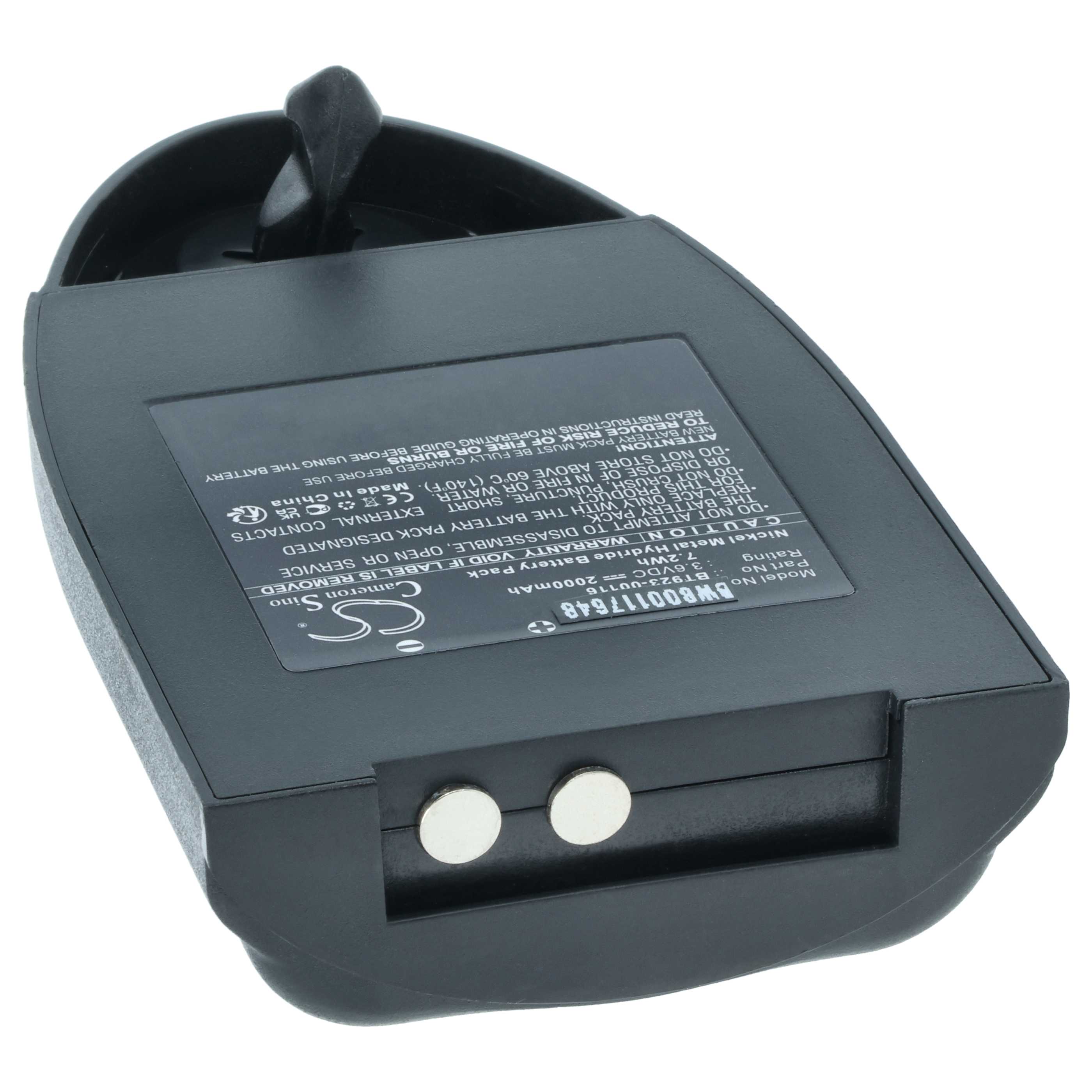 Akku (2 Stück) als Ersatz für Cattron Theimeg BAT-0000327, BT923-00116 Steuerung - 2000mAh 3,6V NiMH