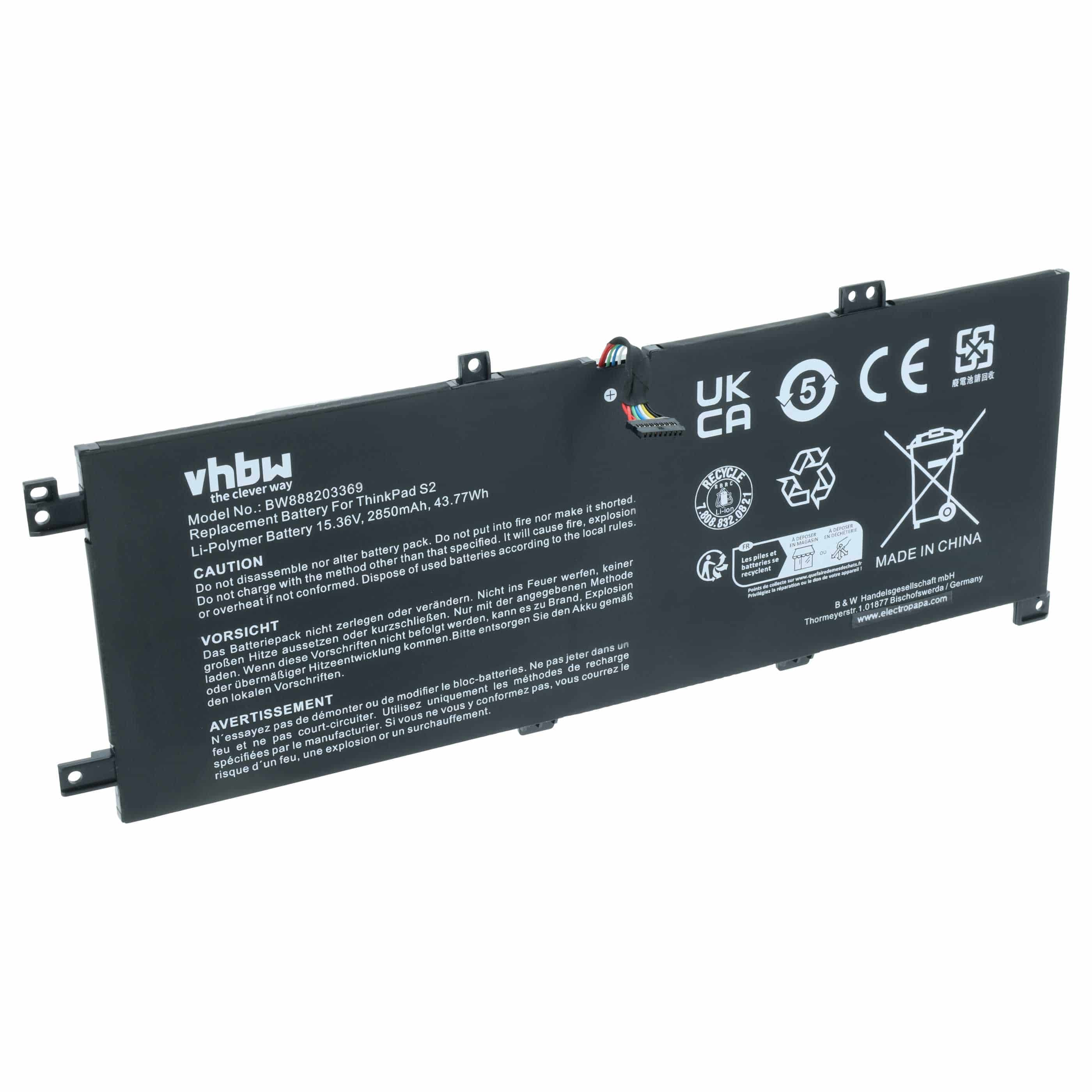 Akumulator do laptopa zamiennik Lenovo 02DL031, 02DL032, 02DL030, 5B10W13933 - 2850 mAh 15,36 V LiPo
