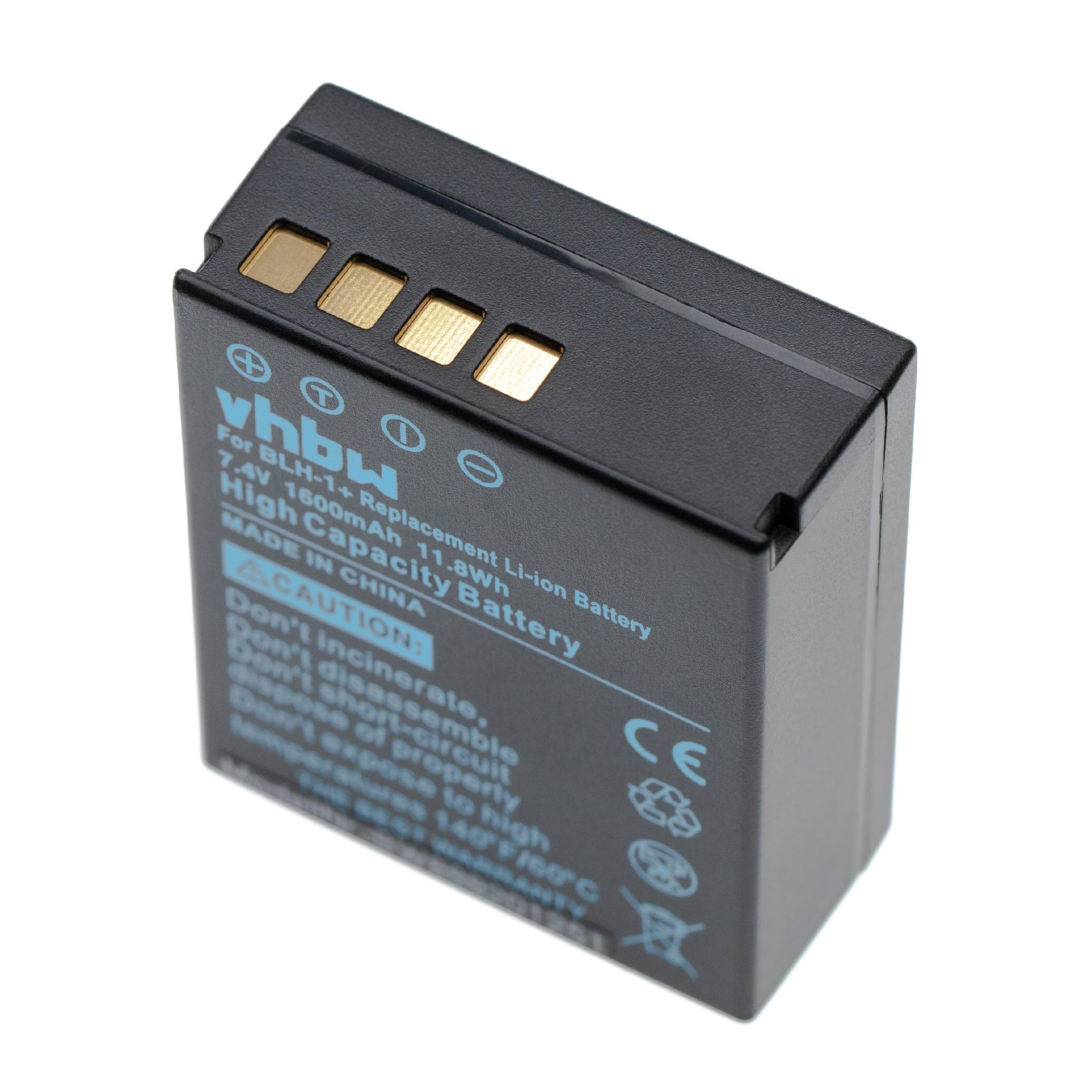 Batteria sostituisce Olympus BLH-1 per fotocamera Olympus - 1600mAh 7,4V Li-Ion + chip