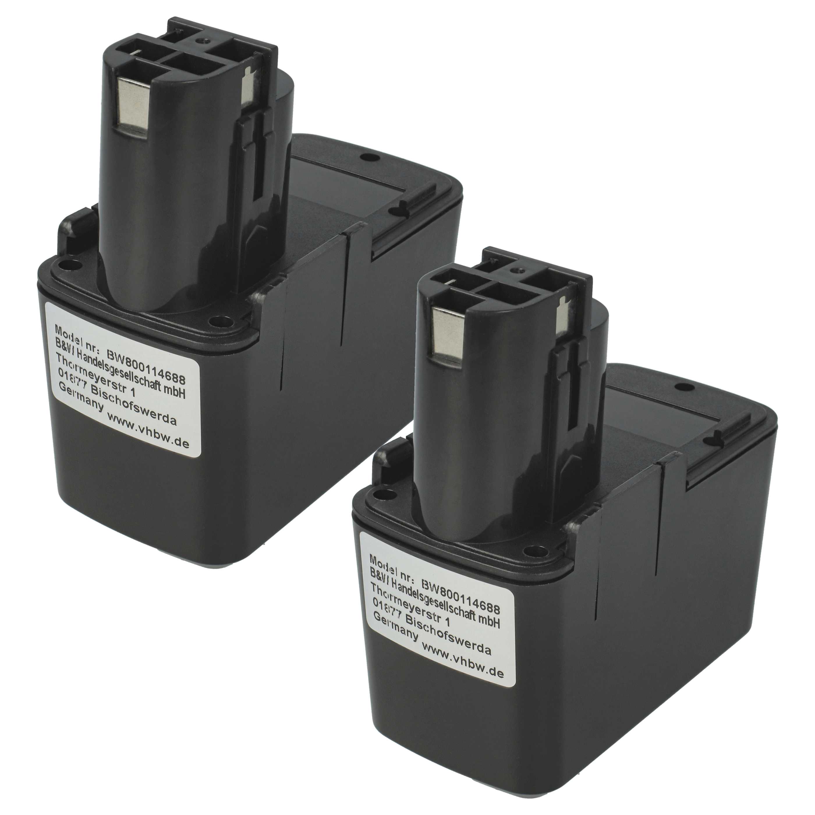 2x Battery replaces Bosch 2 607 335 055, 2 607 335 054 Electric Power Tool - 1500 mAh, 12 V, NiMH