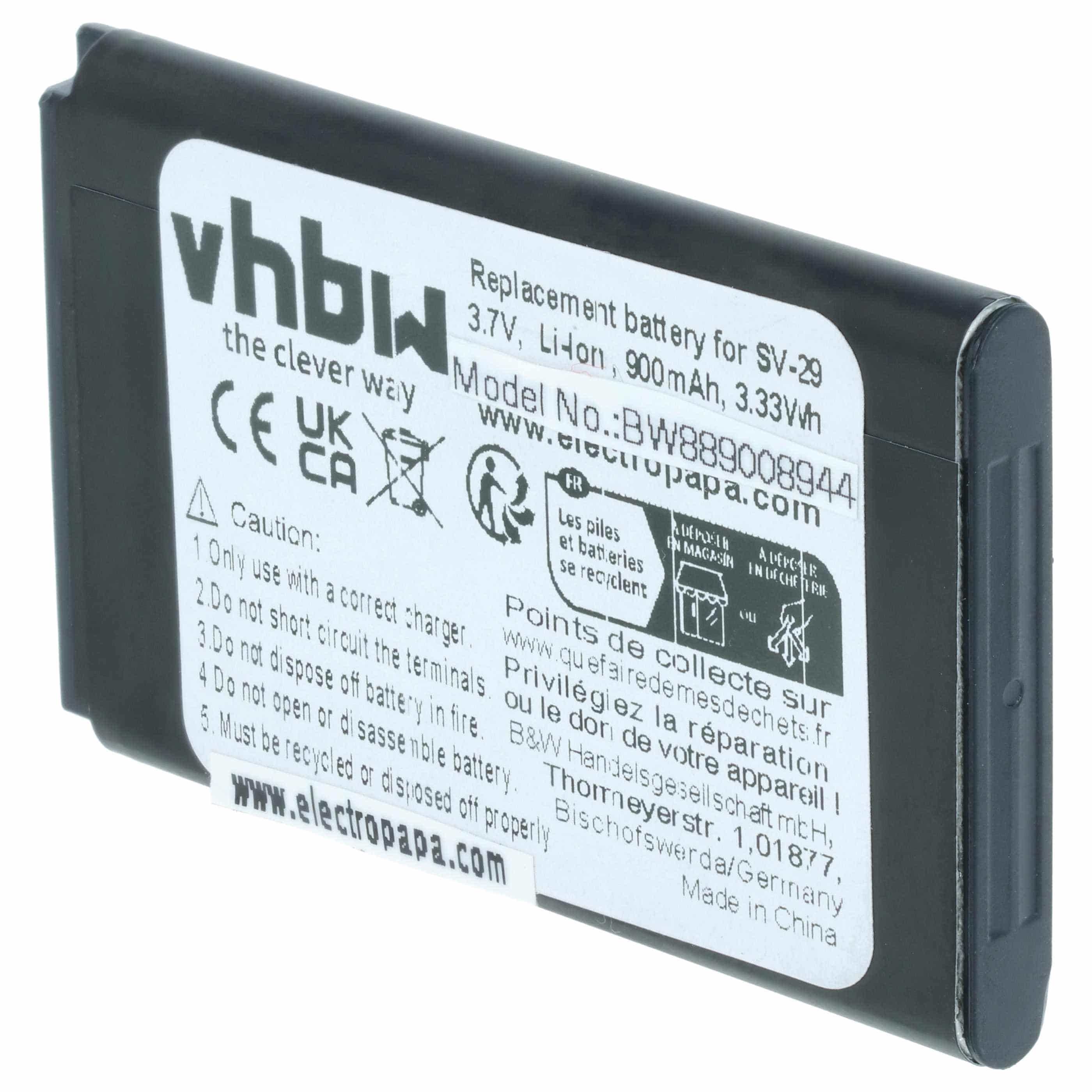 10x Akumulator do telefonu smartfona zamiennik Alcatel RTR001F01, 10000058 - 900 mAh 3,7 V Li-Ion