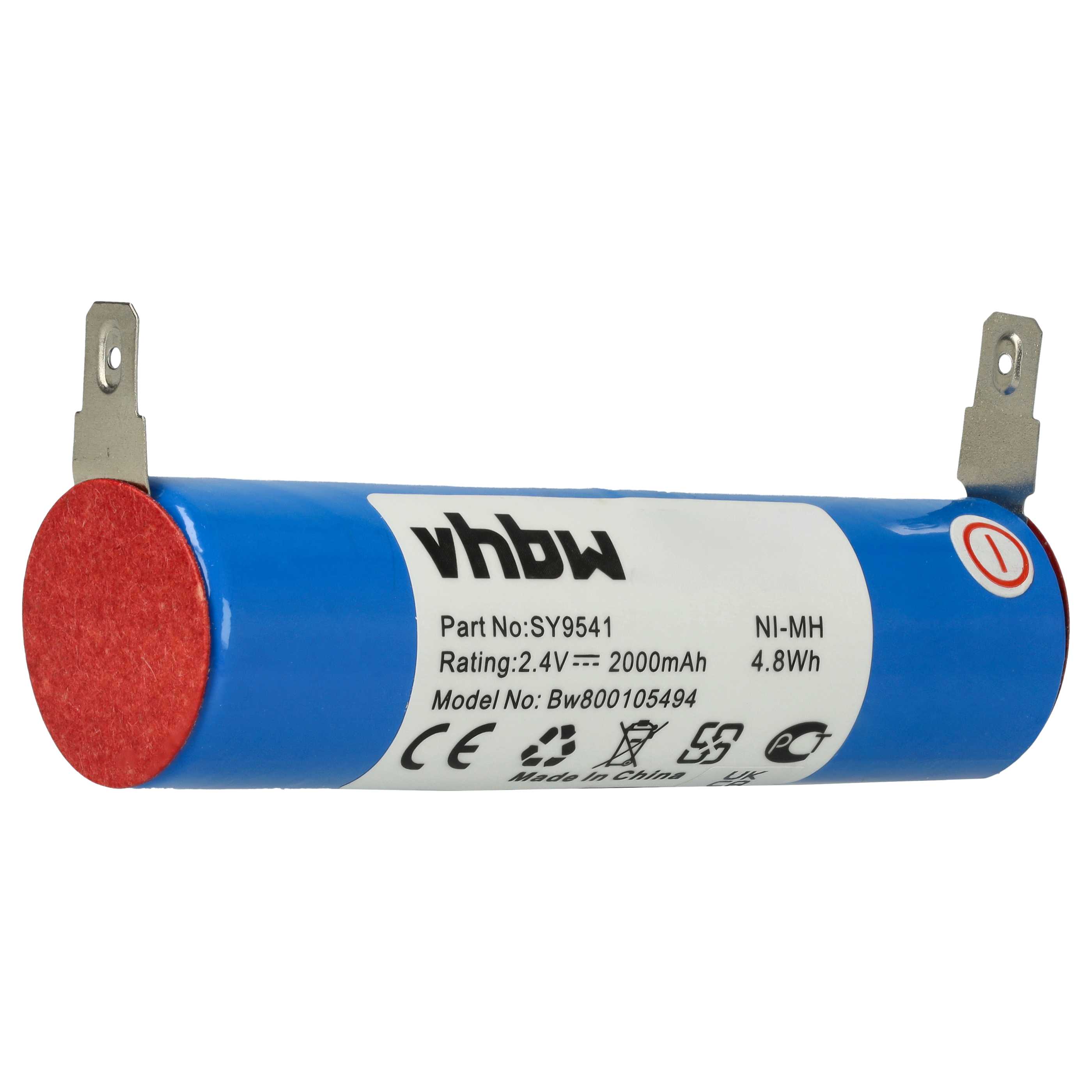 Käsereibe-Akku als Ersatz für SY9541 für Kenwood - 2000mAh 2,4V NiMH