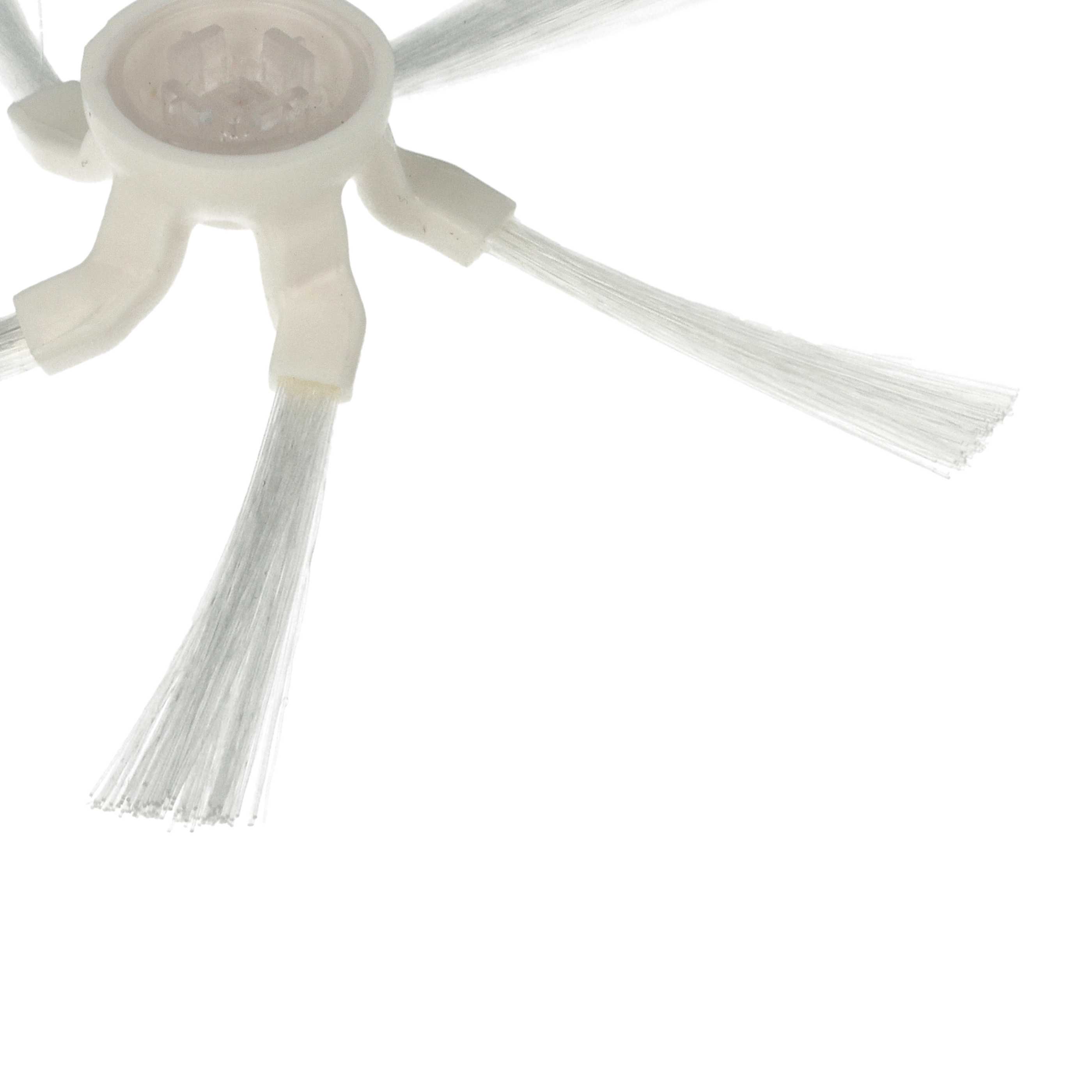 2x Side Brush replaces Xiaomi 20010000000024 for Dreame Robot Vacuum Cleaner - 5-armed, white