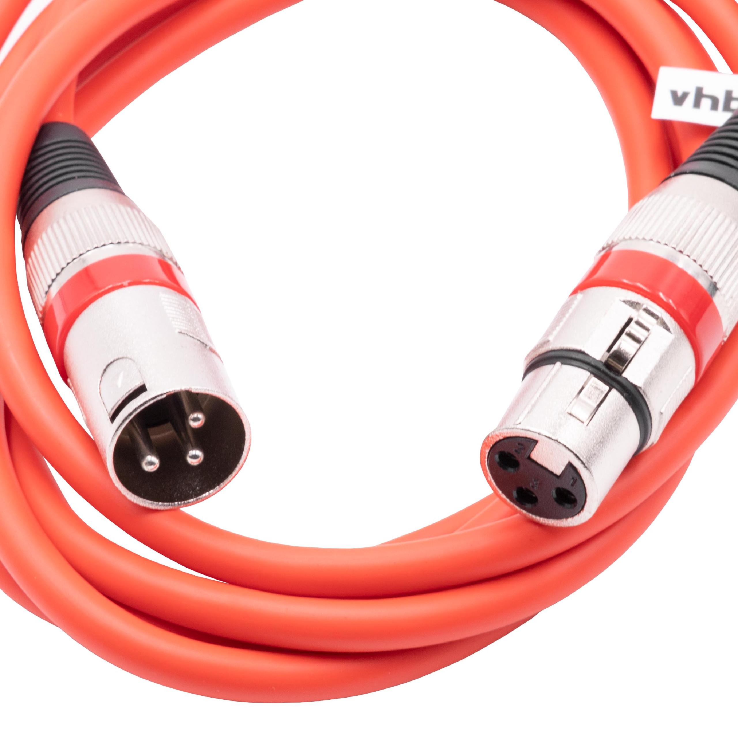 vhbw DMX-Kabel XLR Stecker auf XLR Buchse kompatibel mit Beleuchtung, Schweinwerfer, Bühnenlicht - 3-polig, PV