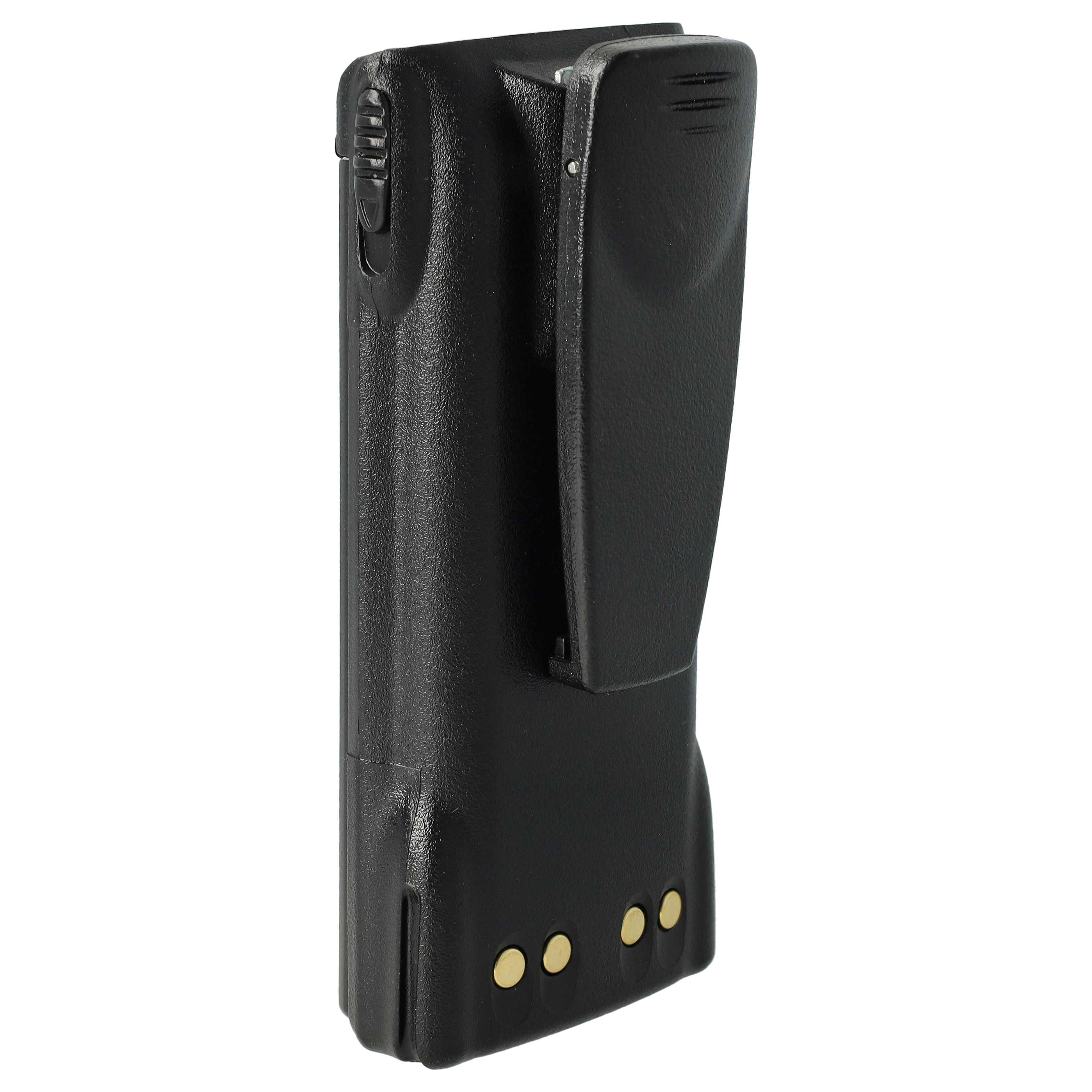 Radio 10x Battery replaces Motorola HMNN4151, HMNN4154, HMNN4158, HMNN4159 - 1500 mAh 7.2 V NiMH + Belt Clip