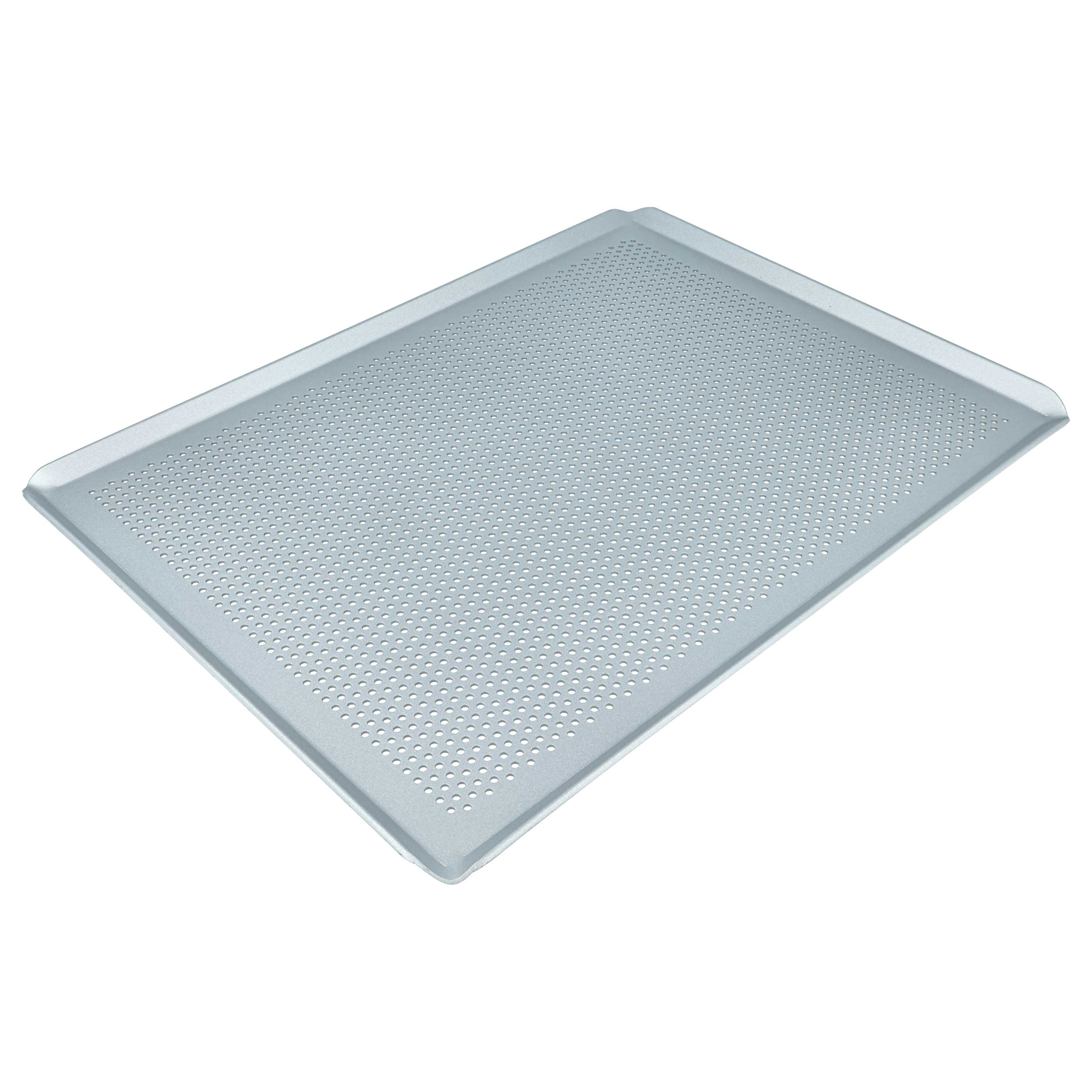 Universal Baking Tray suitable for Oven - 40 x 30 x 1 cm Silver, Perforated