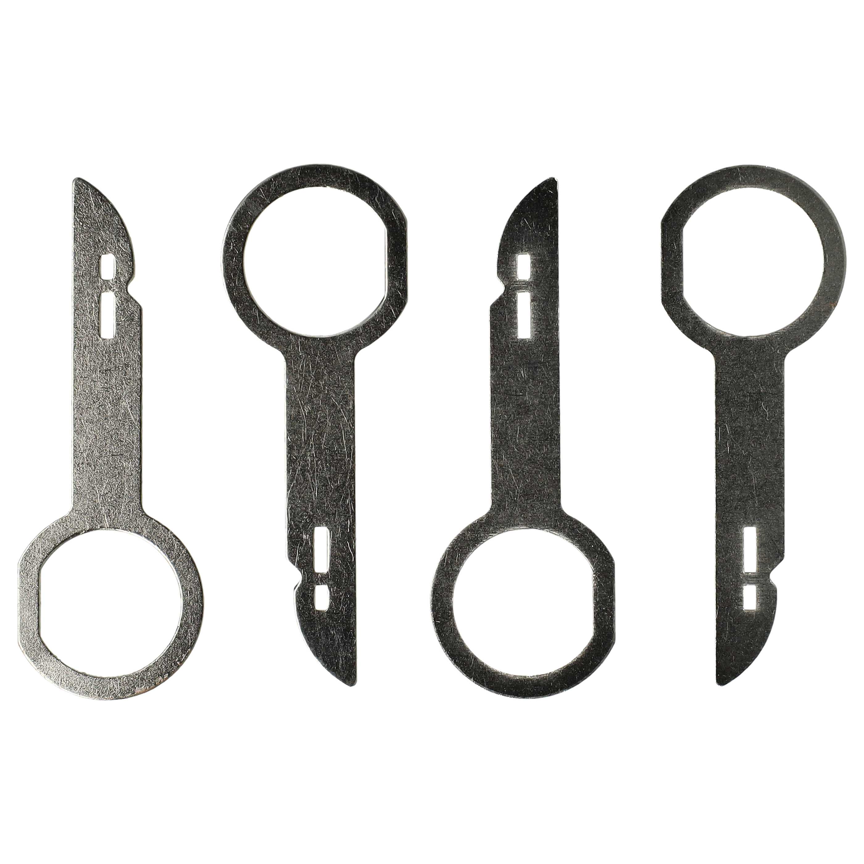 4x herramienta liberación de radio de coche compatible con Audi, Seat, Skoda, Ford, Volkswagen, Mercedes-Benz