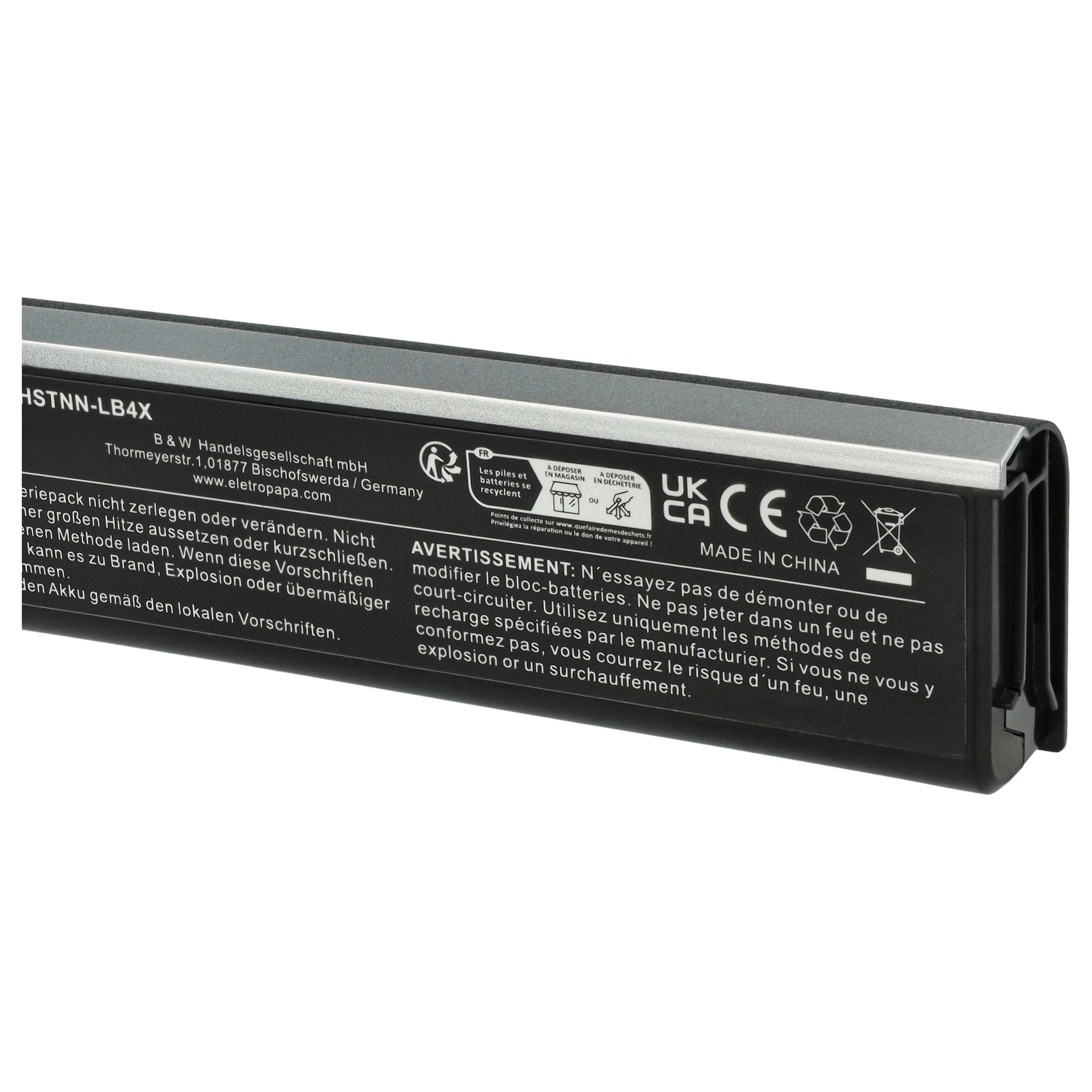 Akumulator do laptopa zamiennik HP 718675-141, 718675-142, 718675-121 - 4400 mAh 10,8 V Li-Ion, czarny