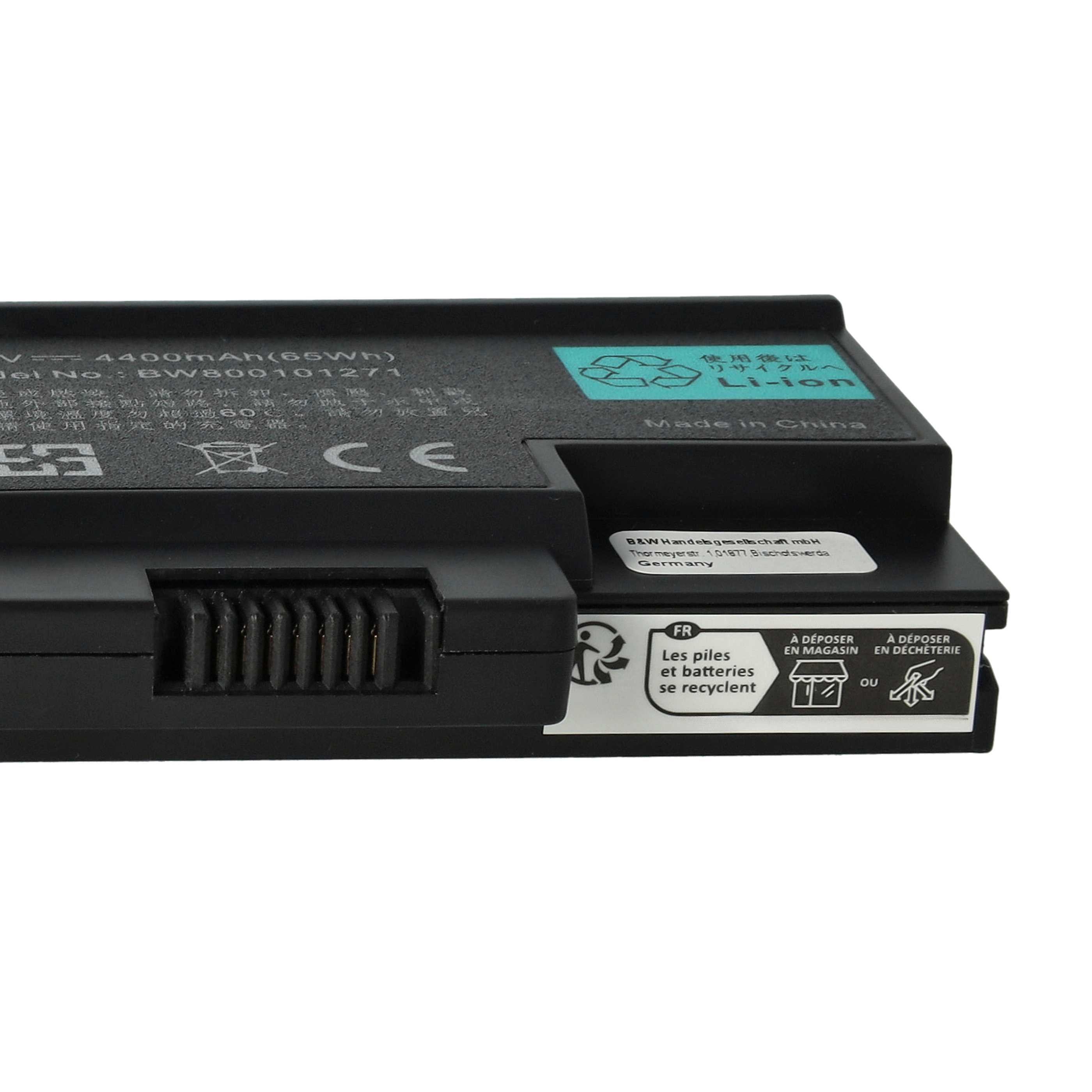 Akumulator do laptopa zamiennik Acer BT.5003.002, 916-2990, 916-3020 - 4400 mAh 14,8 V Li-Ion, czarny