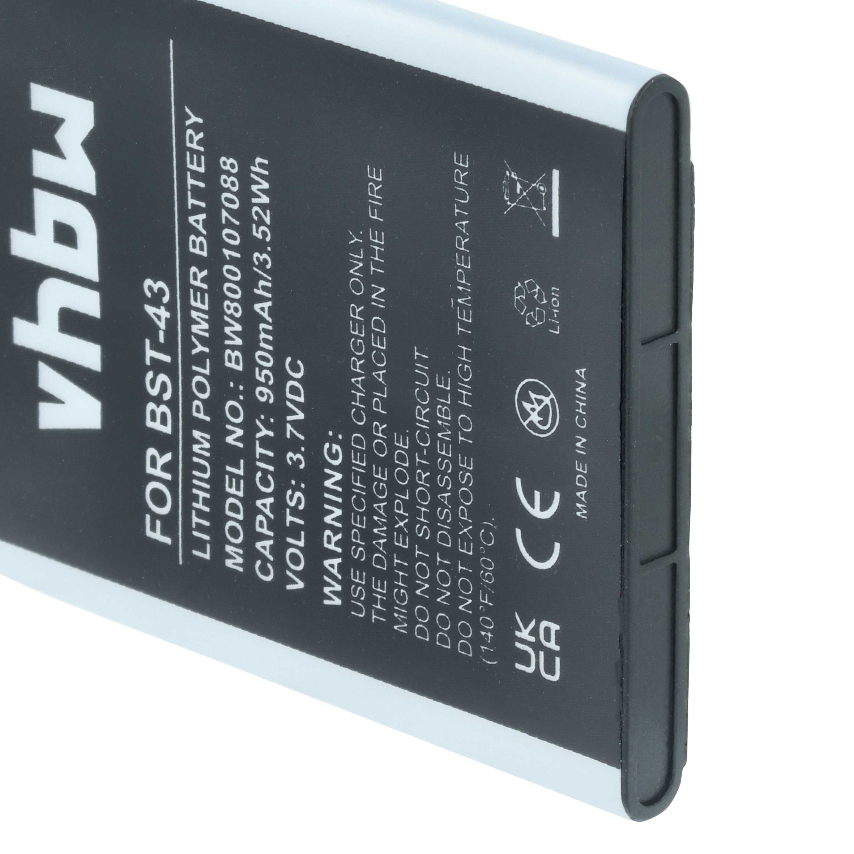 Akumulator do telefonu smartfona zamiennik Sony-Ericsson BST-43 - 950 mAh 3,7 V Li-Ion