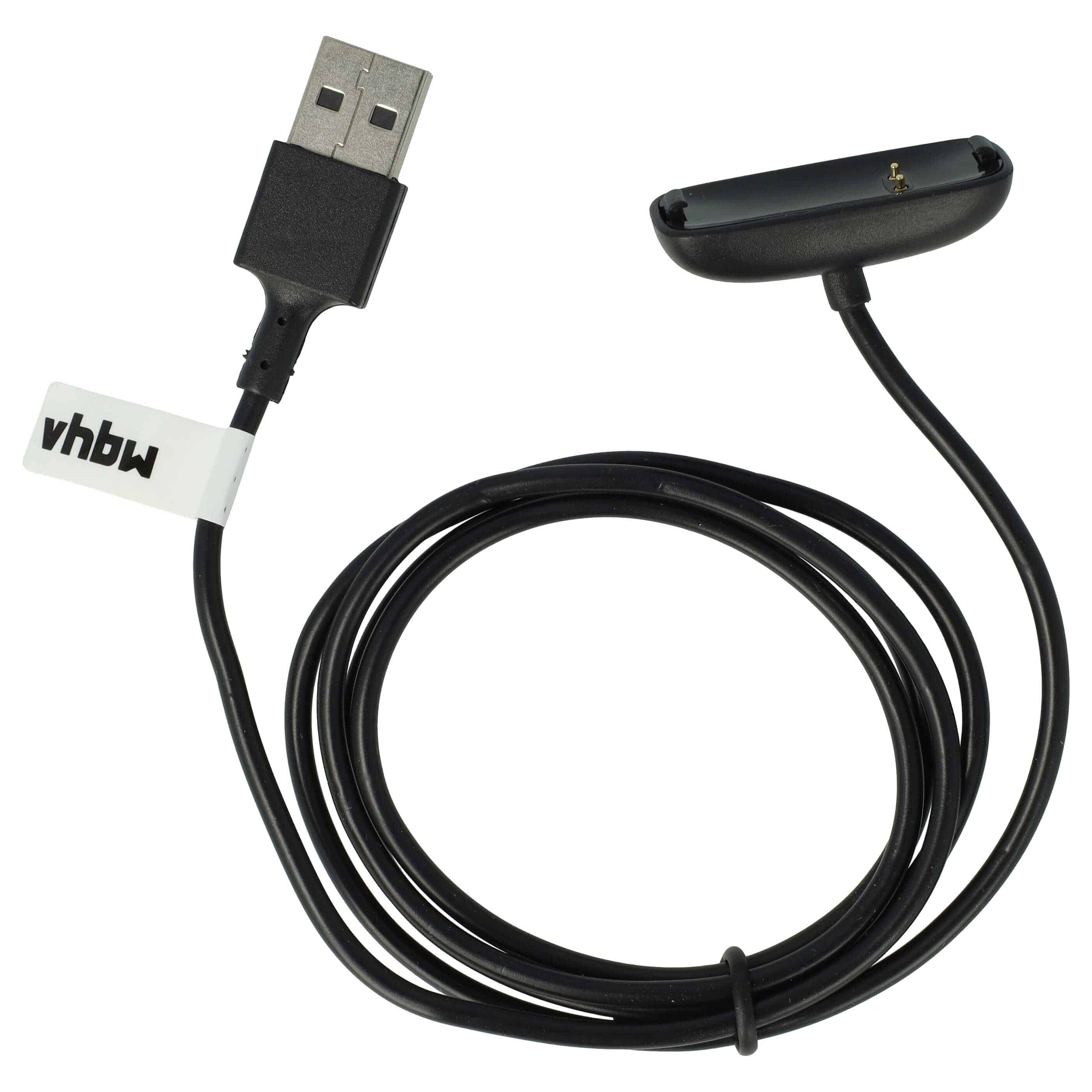 Charging Cable suitable for 3, 2 Fitbit Ace Fitness Tracker - USB A Cable, 100cm, black