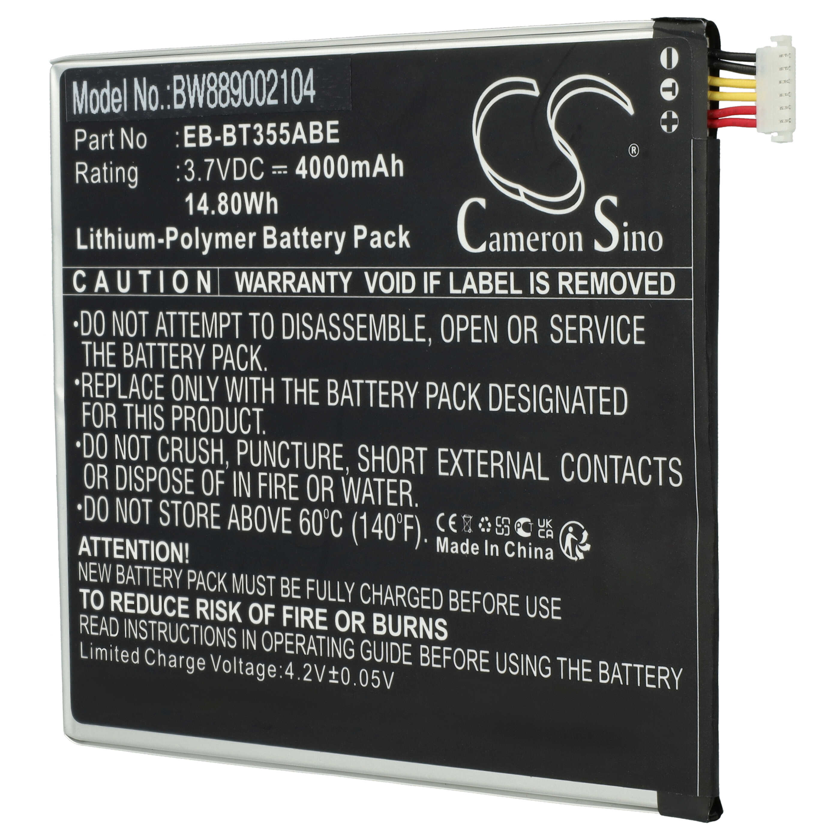 Tablet-Akku als Ersatz für Samsung EB-BT355ABE - 4000mAh 3,7V Li-Polymer