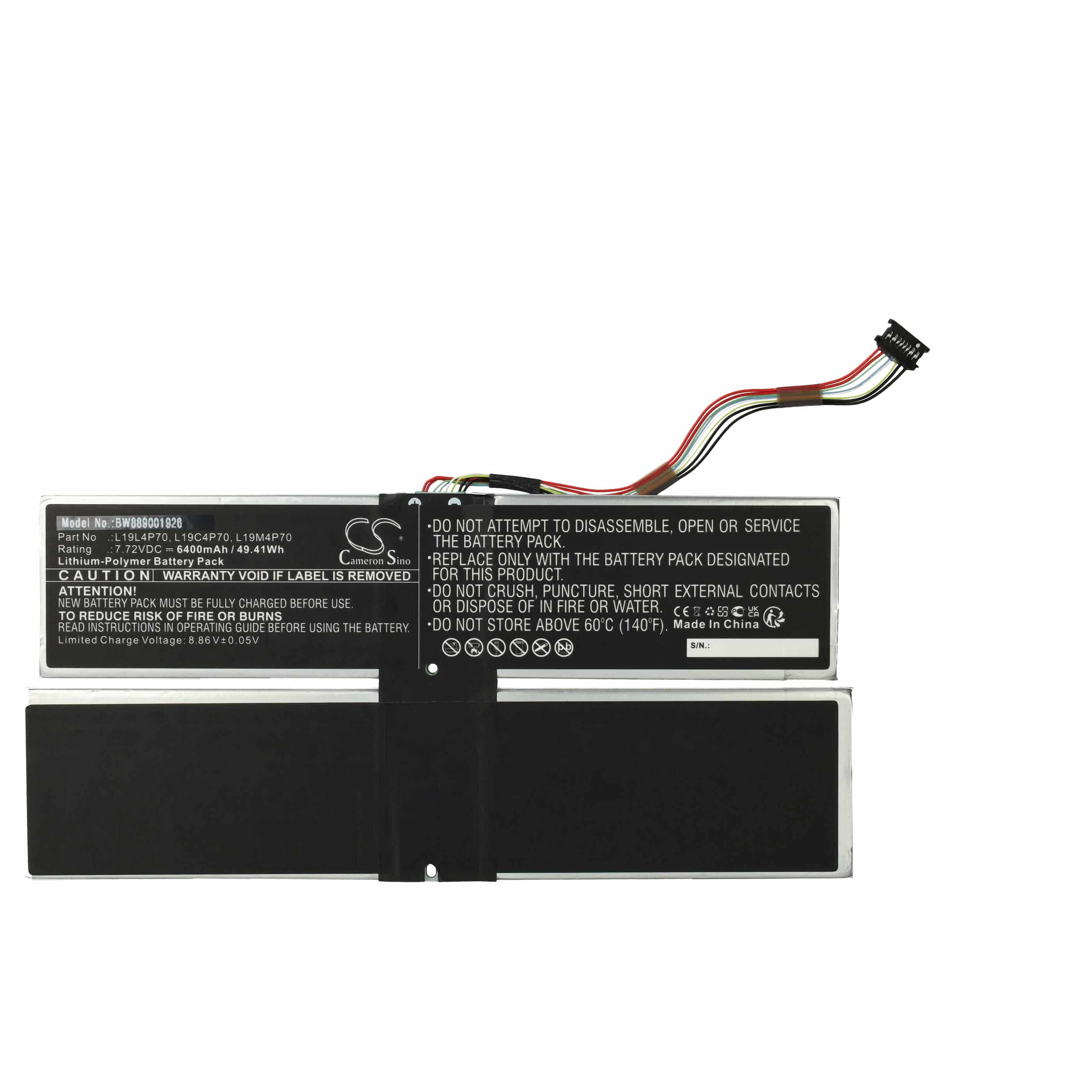 Akumulator do laptopa zamiennik Lenovo L19L4P70, L19C4P70, 5B10W13883, 5B10W13884 - 6400 mAh 7,72 V LiPo