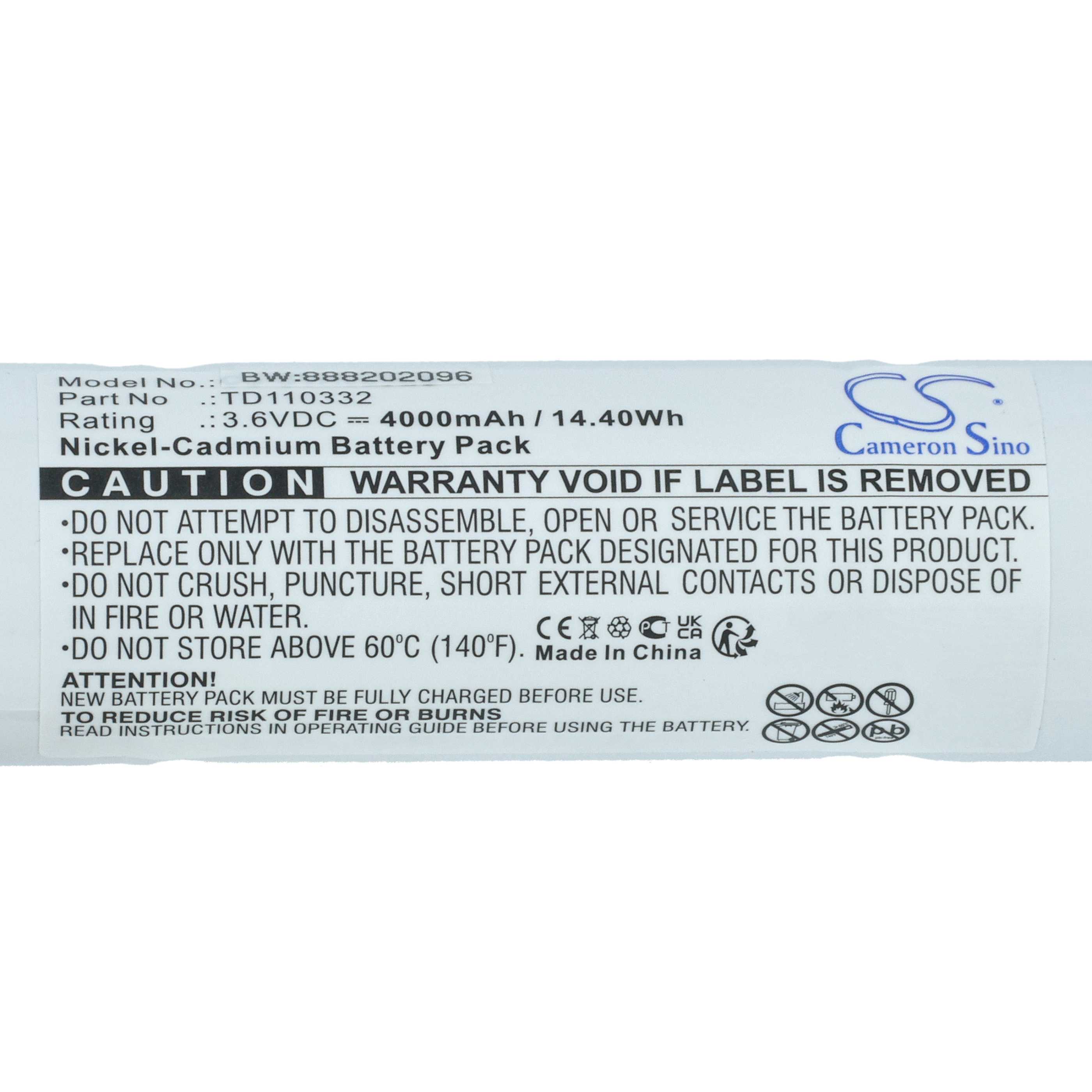 5x Akumulator do oświetlenia awaryjnego zamiennik Schneider 329056000, TD110332 - 4000 mAh 3,6 V NiCd