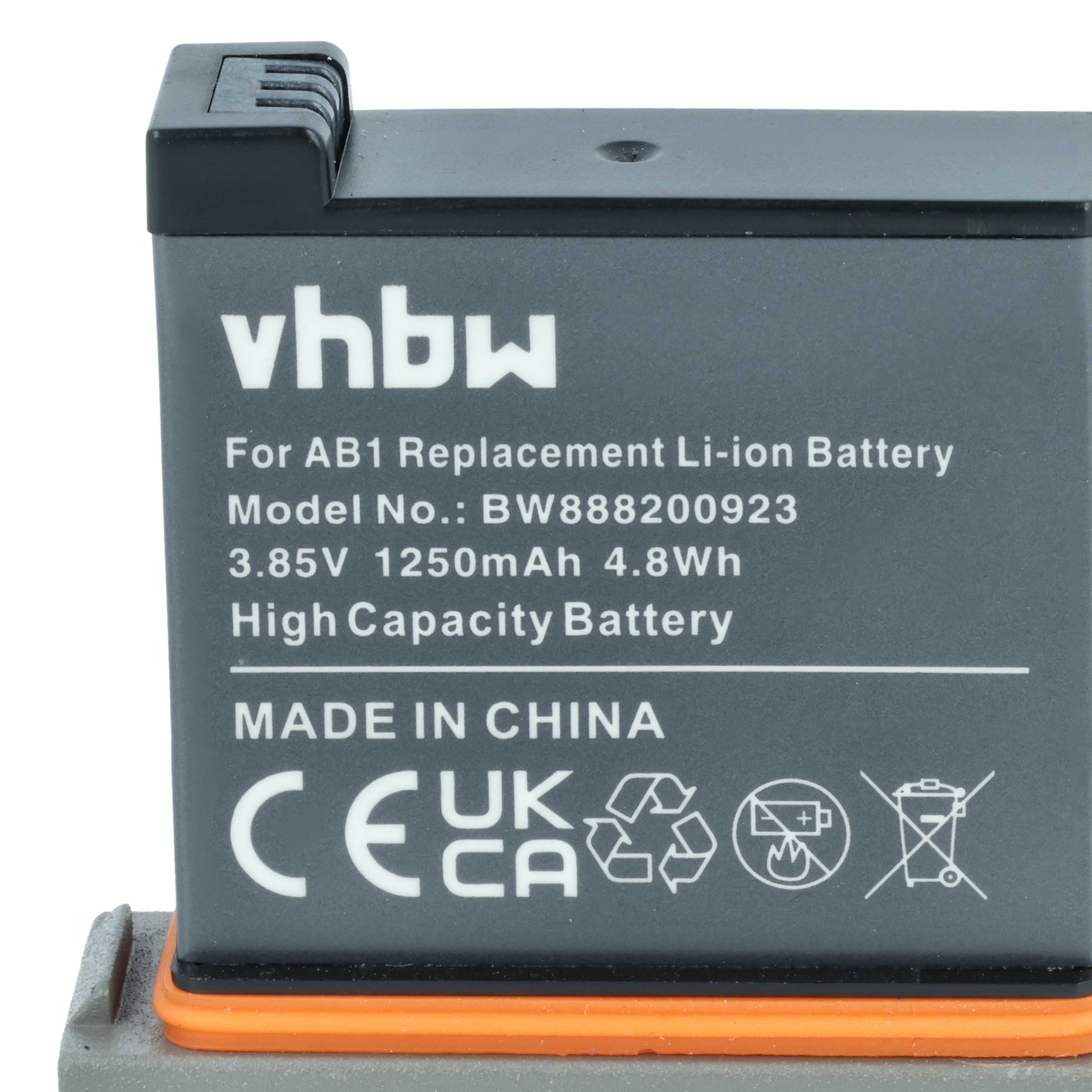 3x Battery replaces DJI AB1 - 1250mAh, 3.85V, Li-Ion