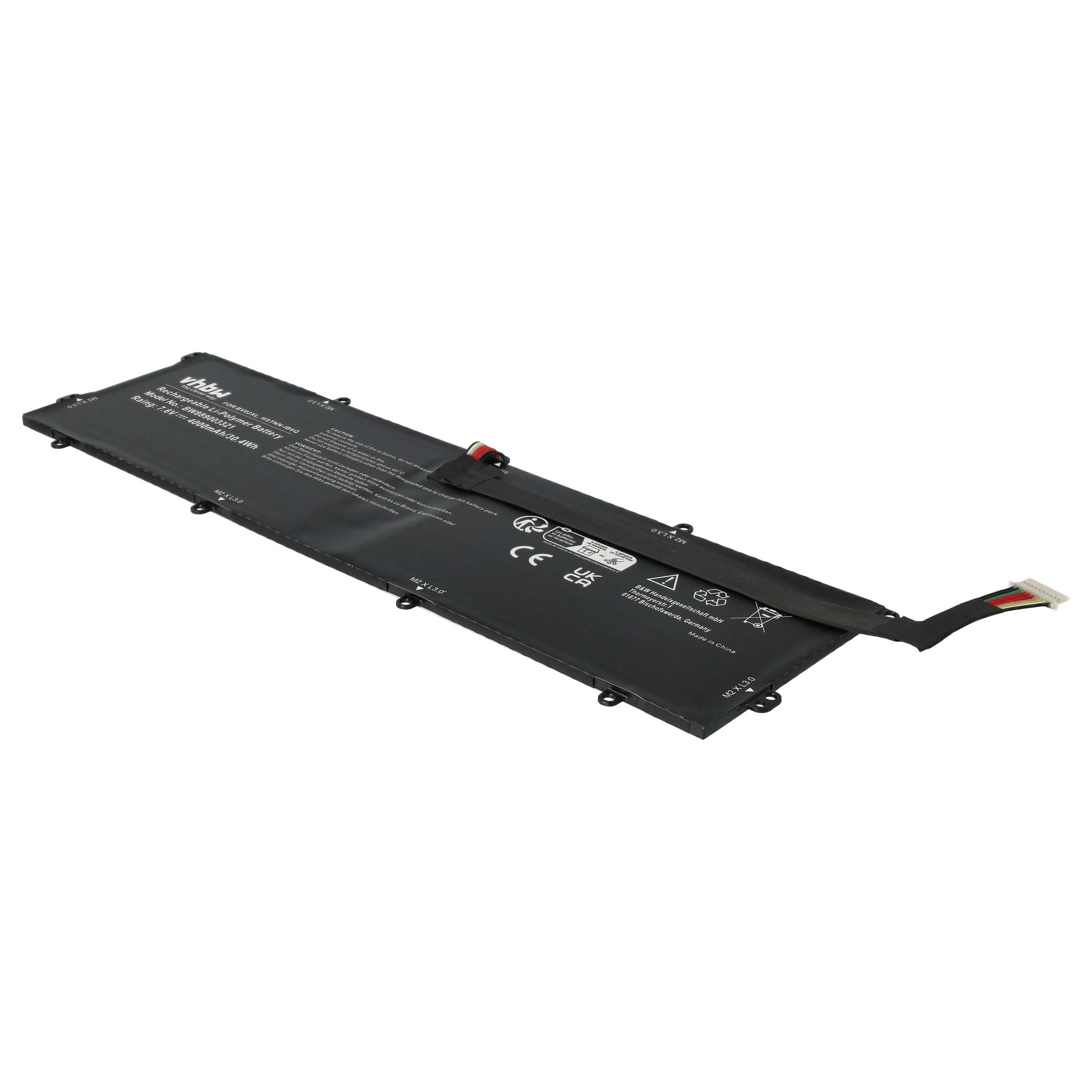 Notebook-Akku als Ersatz für HP 776621-001, 775624-121, 775624-1C1, 776621-006 - 4000mAh 7,6V Li-Polymer