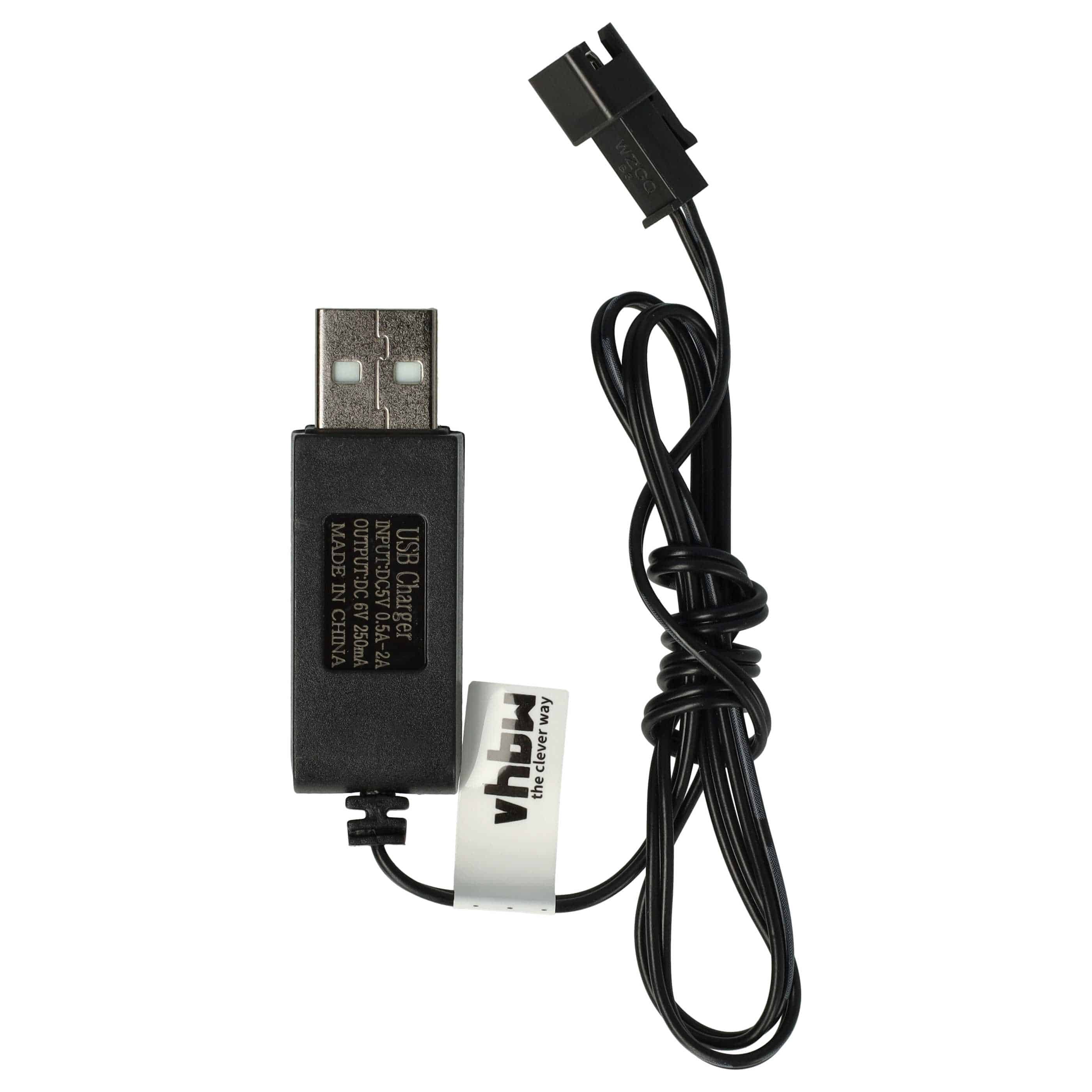 Cavo di ricarica USB per batterie RC con connettore SM-2P, pacco batteria per modelli RC - 60 cm 6 V