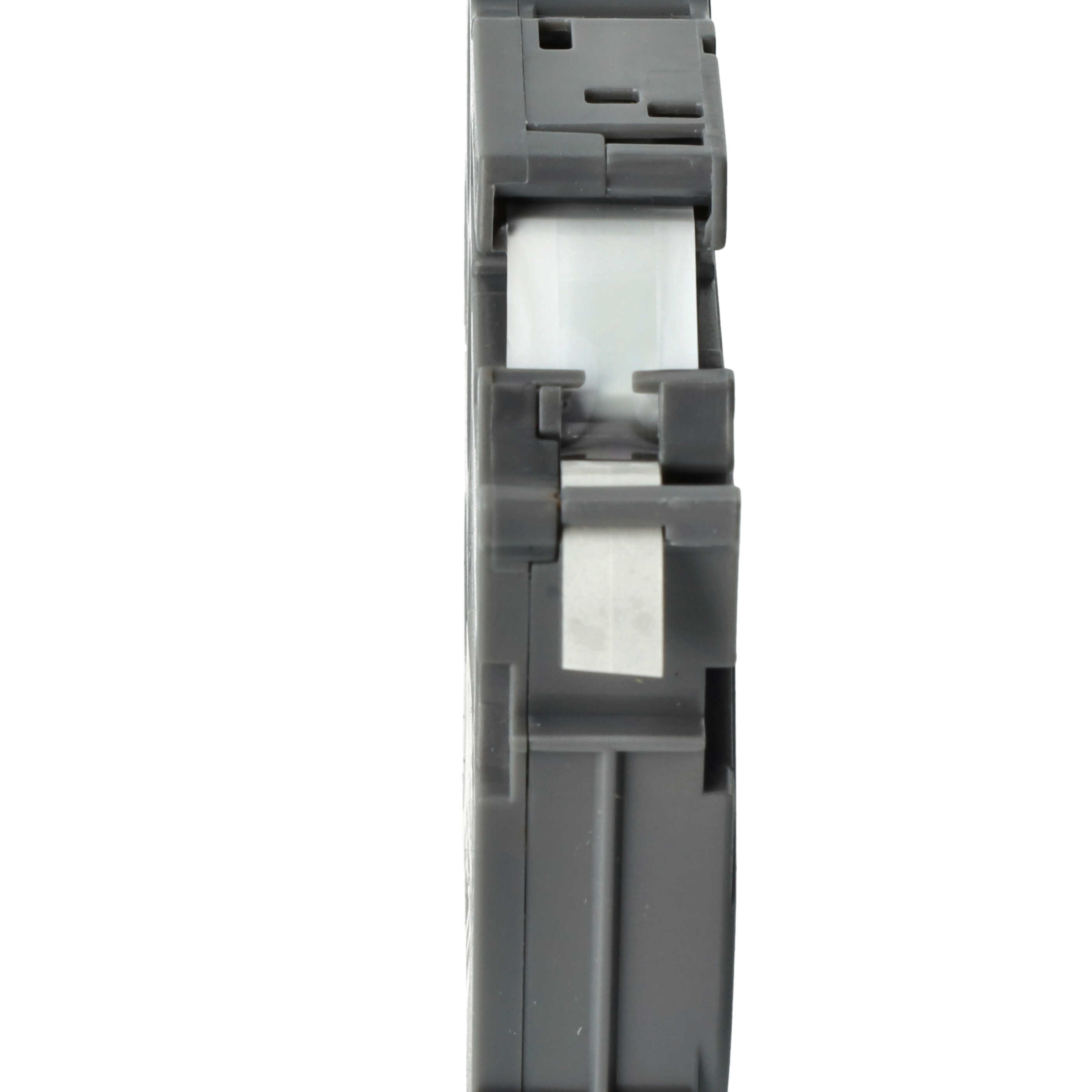 Cassetta nastro sostituisce Brother TZE-S115 per etichettatrice Brother 6mm bianco su trasparente extra forte