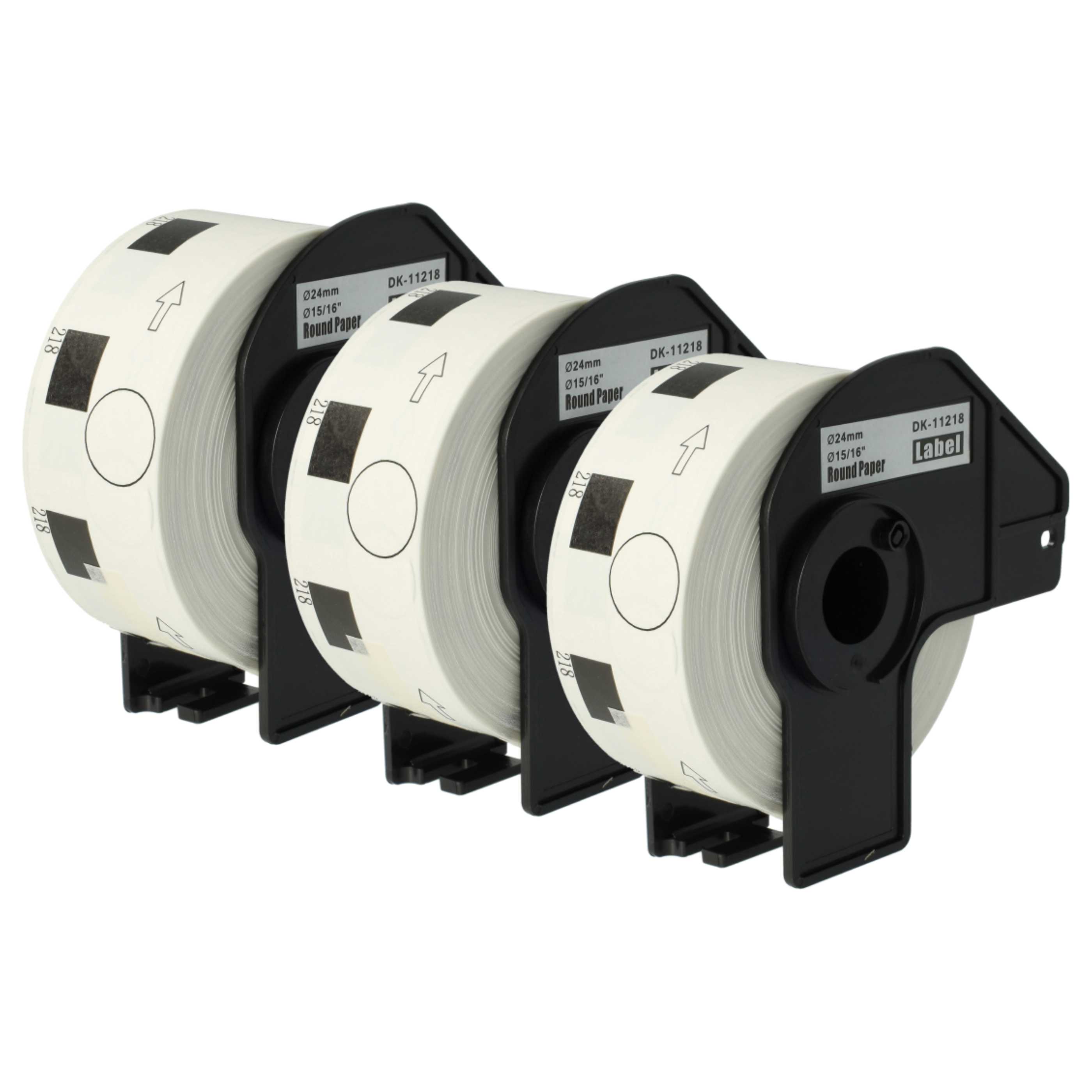 3x Labels replaces Brother DK-11218 for Labeller - Premium 24 mm + Holder