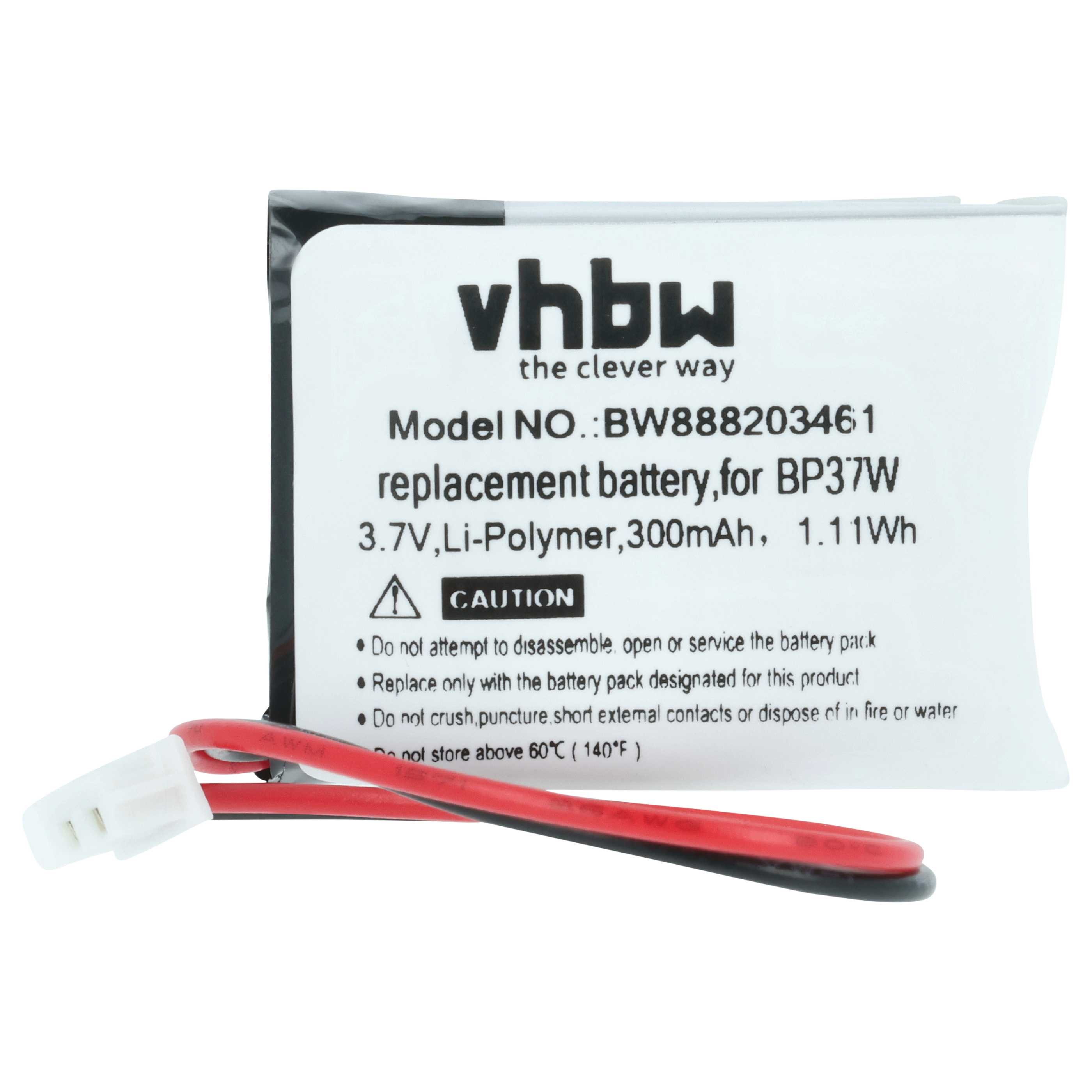 Batteria collare per collare per cani sostituisce Dogtra 892020, AE502025P, BP37P3303P - 300mAh 3,7V Li-Poly