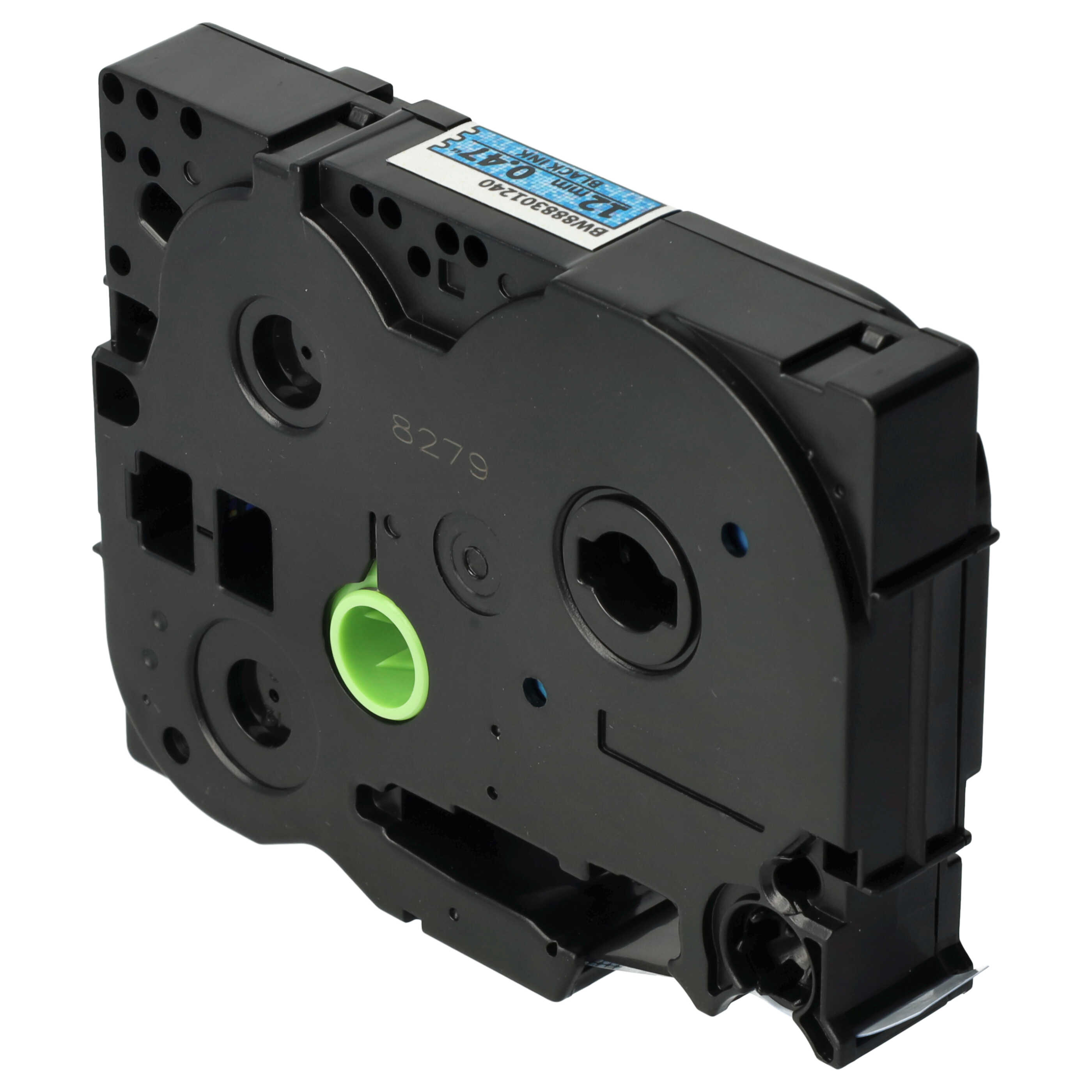 Label Tape replaces Brother TZE-531L1 - 12 mm Black to Blue (Glitter)