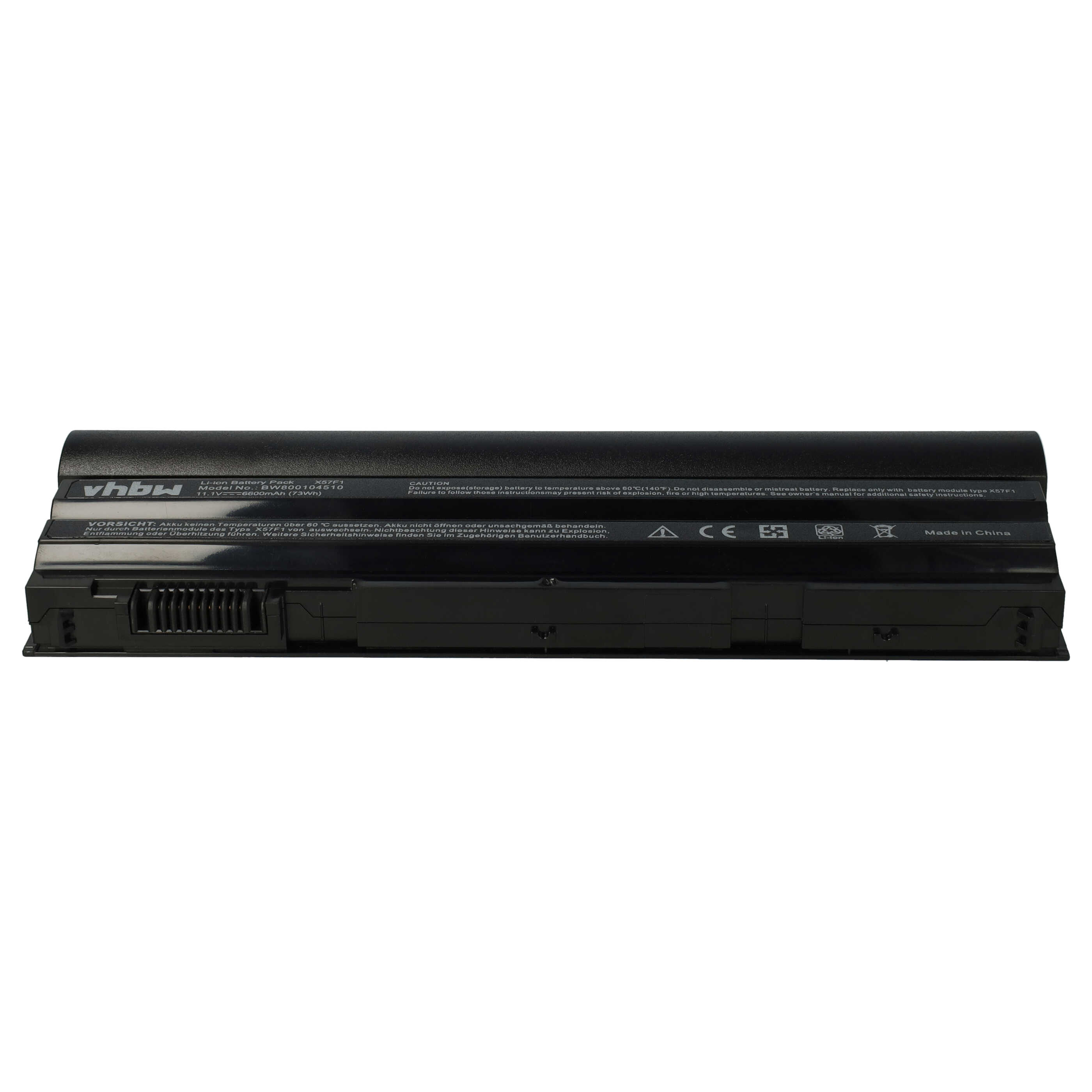 Batería reemplaza Dell 2P2MJ, 04NW9, 0DTG0V, 05G67C para notebook Dell - 6600 mAh 11,1 V Li-Ion negro