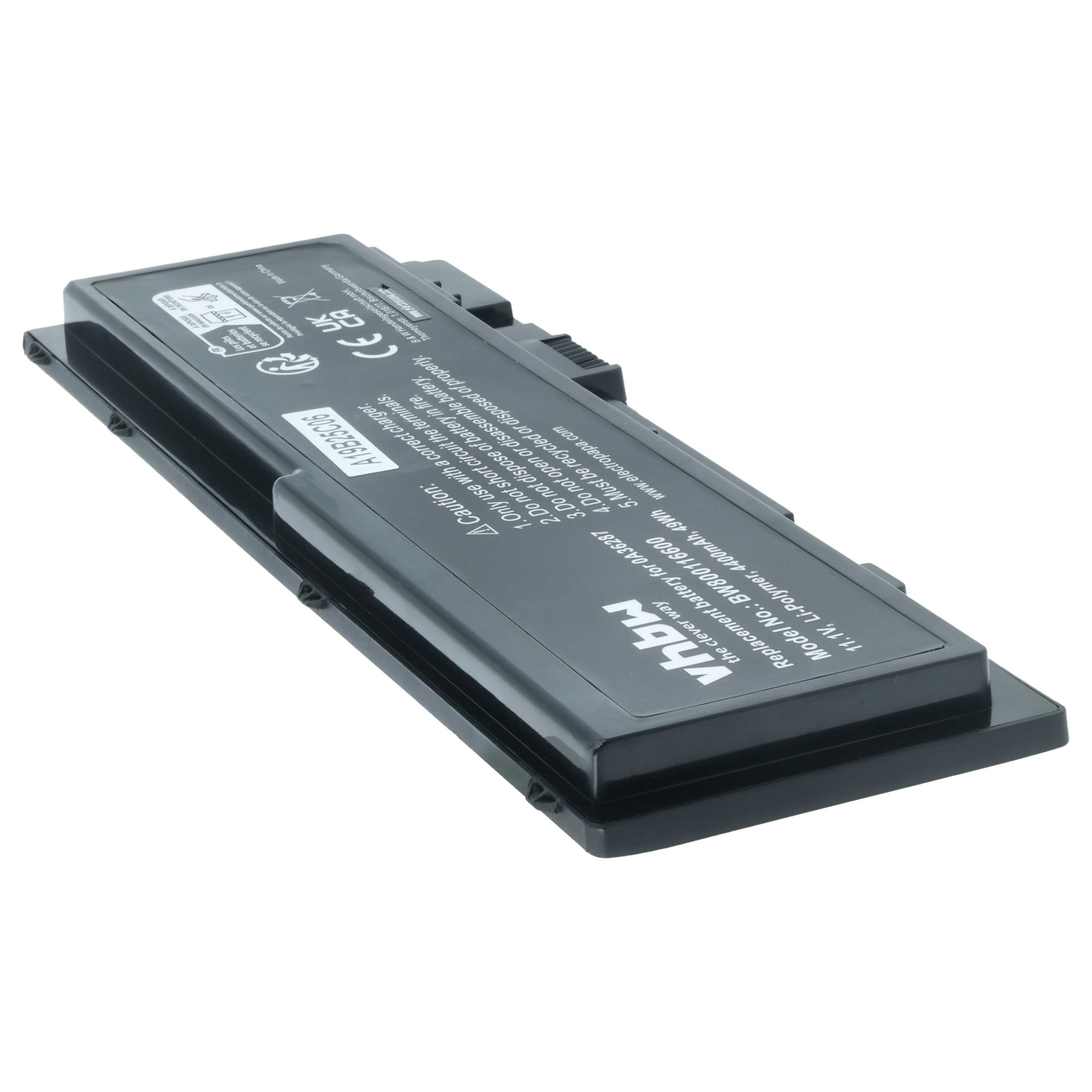 Batteria sostituisce Lenovo 0A36309, 0A36287, 42T4845, 42T4844 per notebook - 4400mAh 11,1V Li-Ion nero