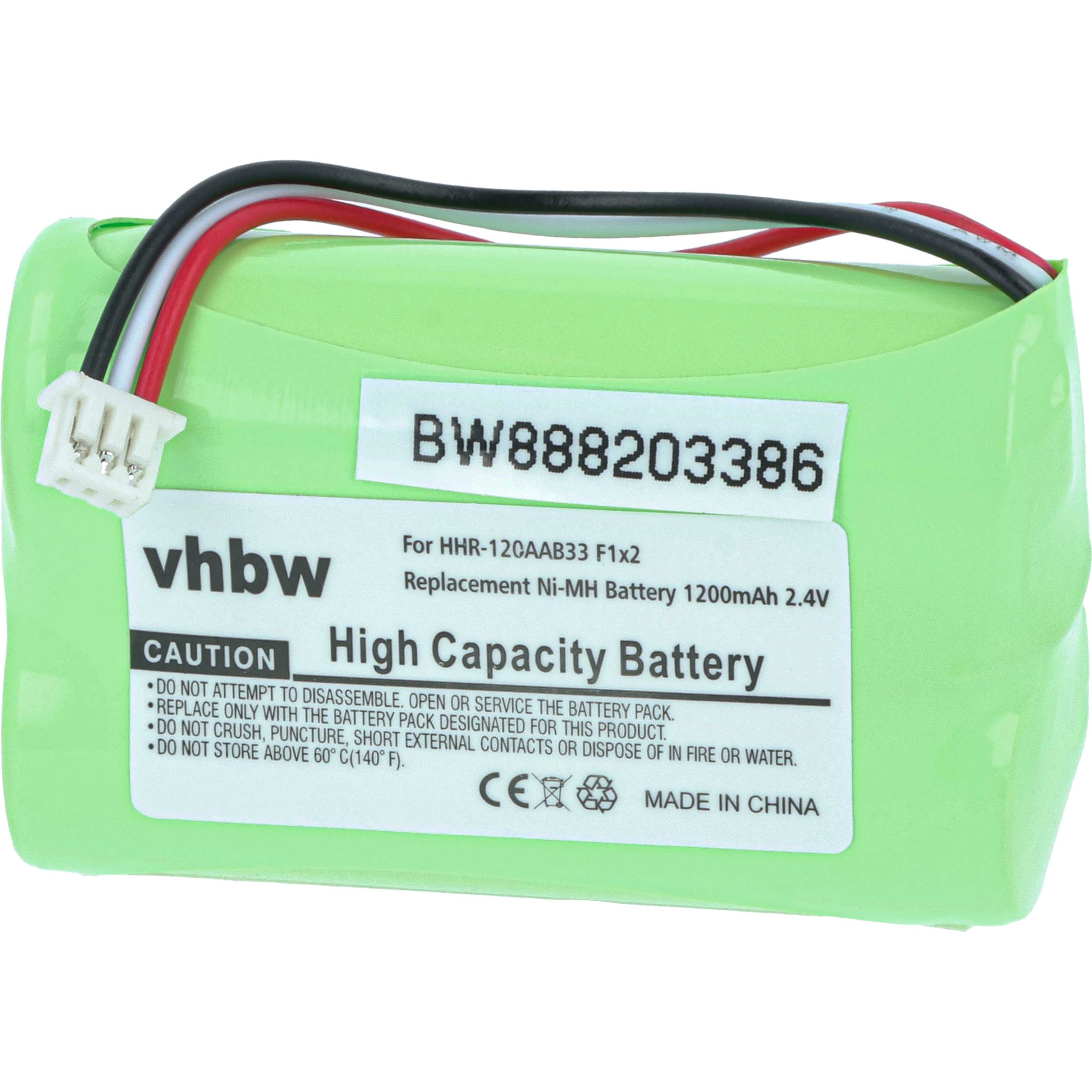 Remote Control Battery Replacement for Bang & Olufsen HHR-120AAB33 F1x2 - 1200 mAh 2.4 V NiMH
