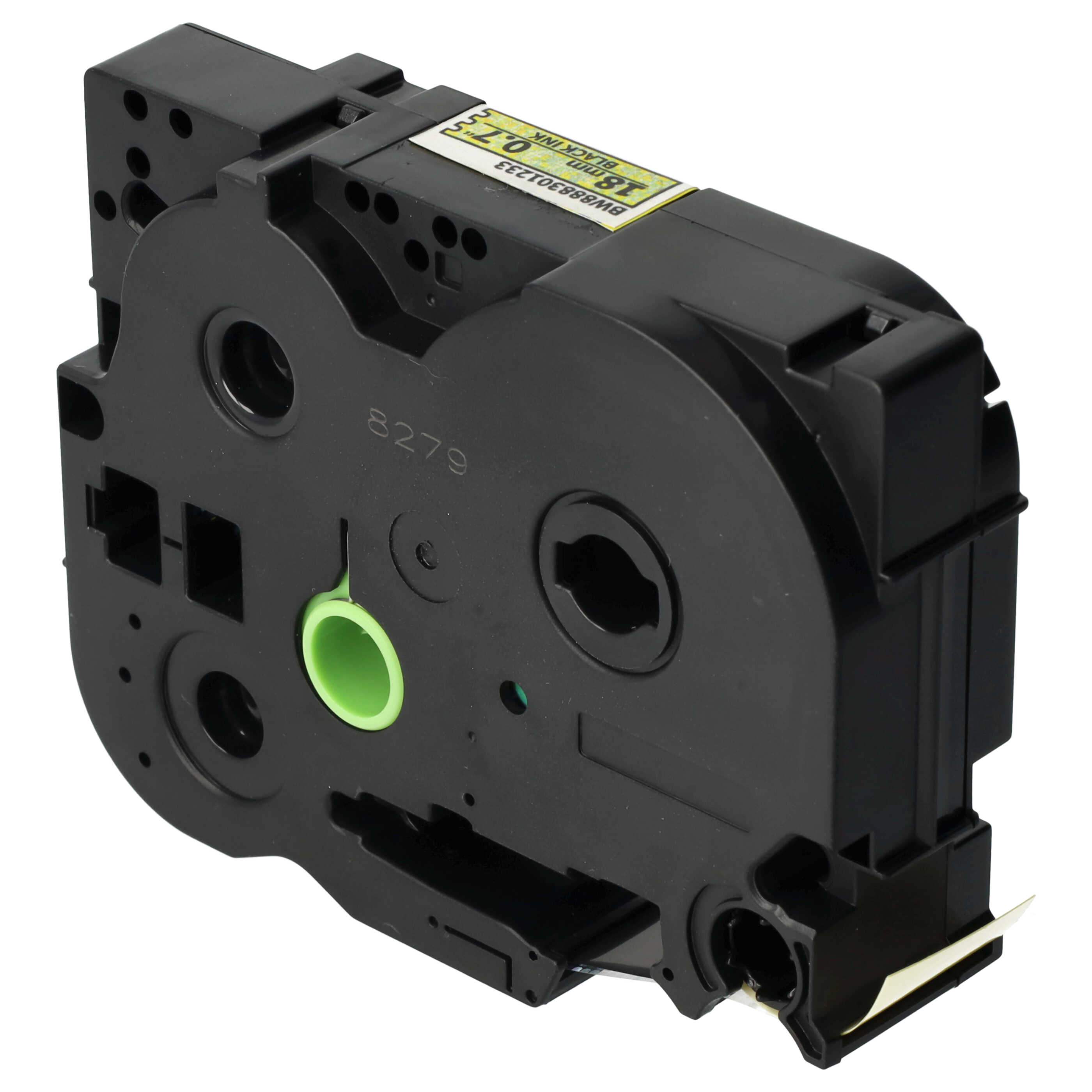 Label Tape replaces Brother TZE-641L1 - 18 mm Black to Yellow (Glitter)