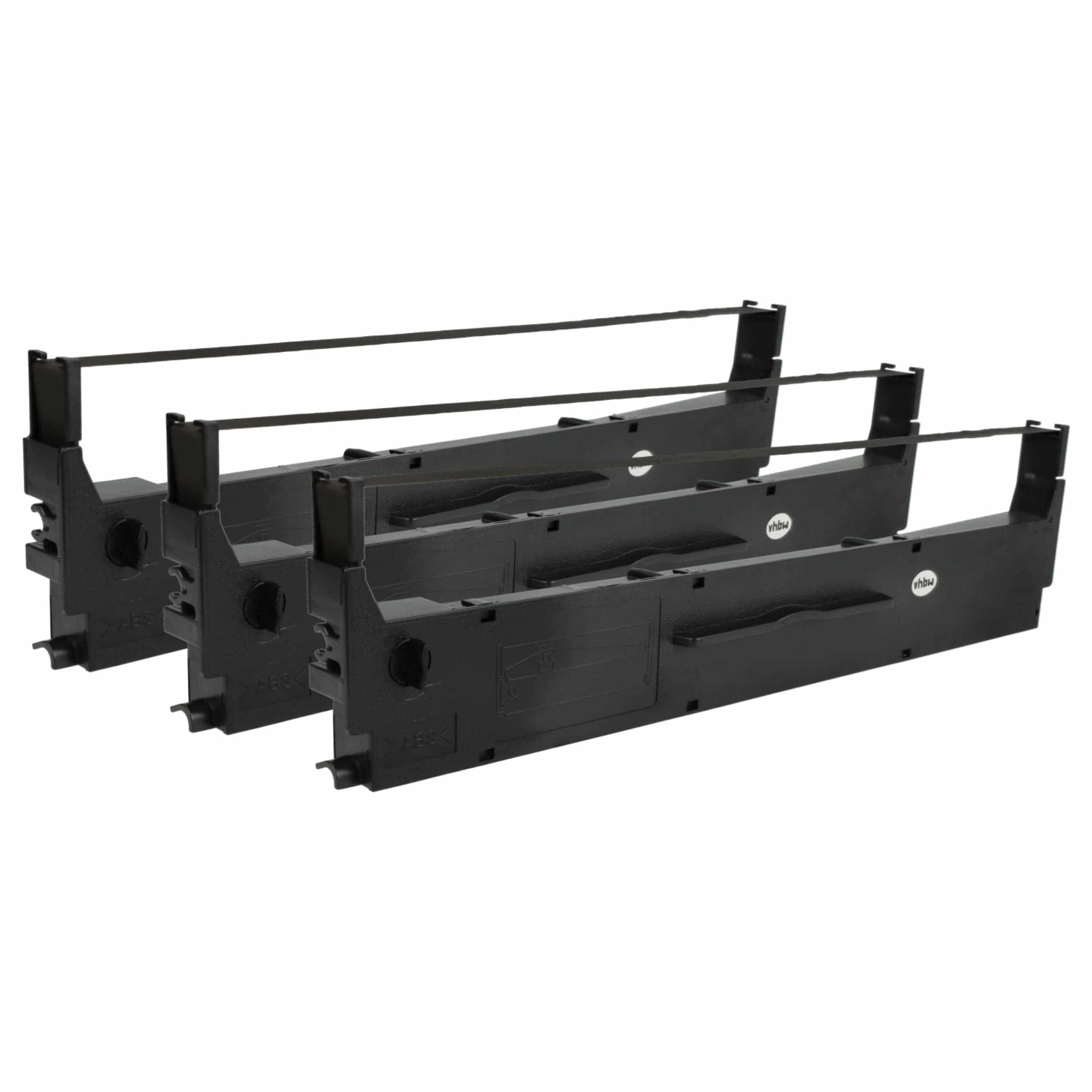 3x Ink Ribbon replaces Epson C13S015637 for Dot Matrix, Receipt Printer - Black