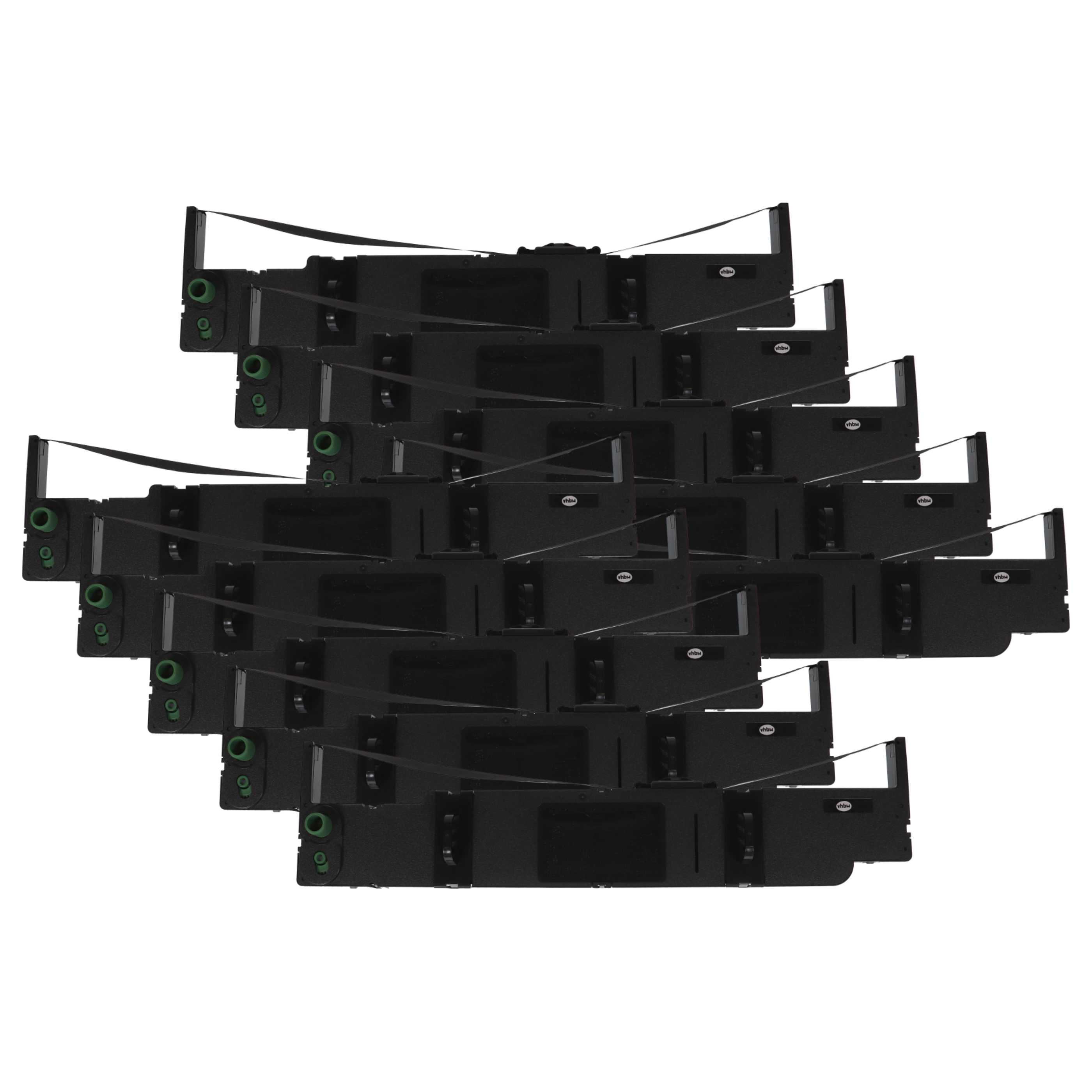 10x Ink Ribbon replaces 90600 for Dot Matrix, Receipt Printer - Black